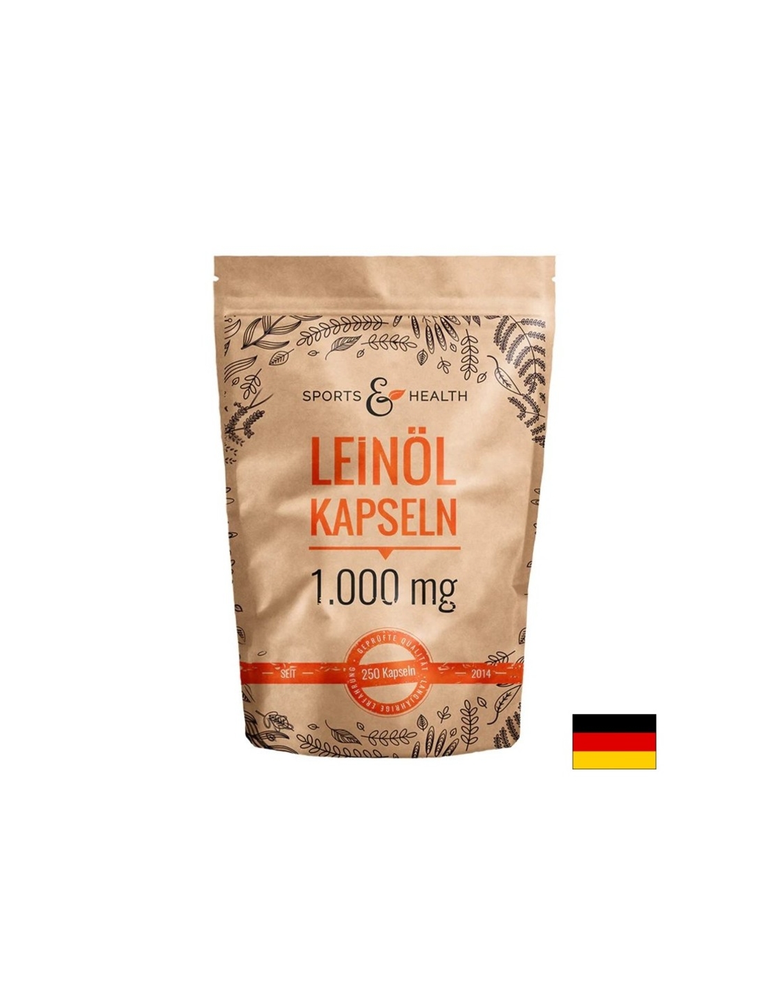 В подкрепа на имунитета, сърцето и мозъчната функция - Ленено масло, 1000 mg х 250 капсули