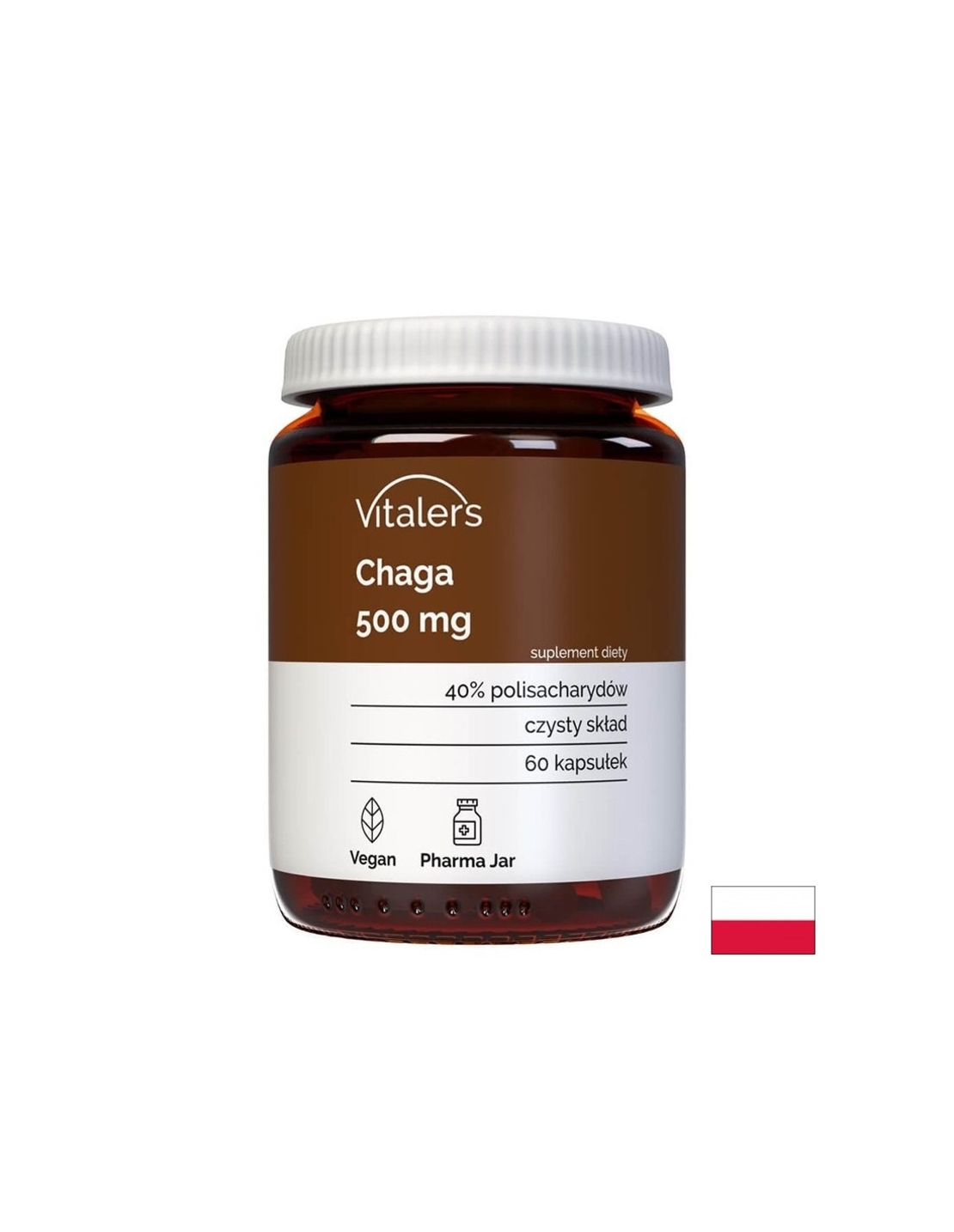 Чага – Имунитет и баланс на кръвната захар, 500 mg, 60 капсули