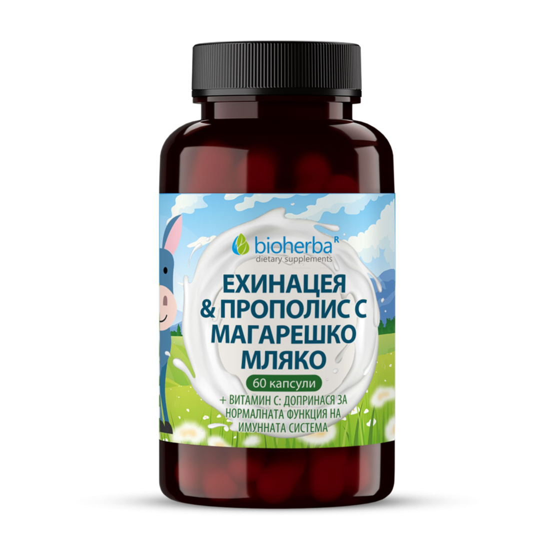 ЕХИНАЦИЯ, ПРОПОЛИС / EHINACEA, PROPOLIS С МАГАРЕШКО МЛЯКО, 60 капсули, Биохерба