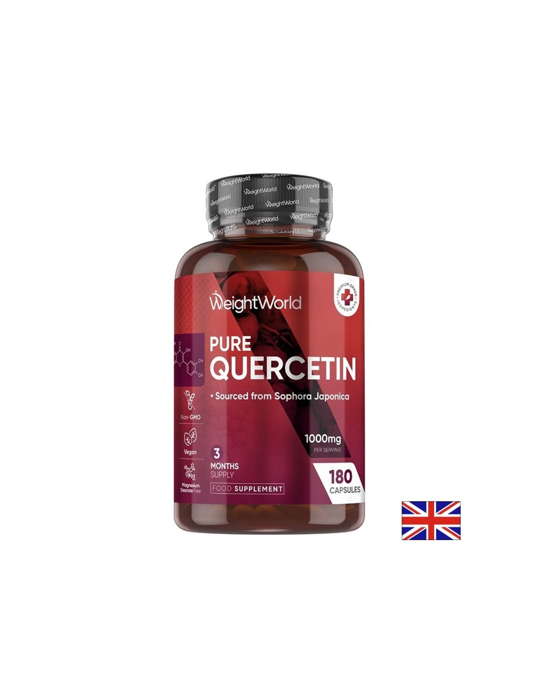 Кверцетин При алергии и отслабен имунитет, 500 mg 180 капсули