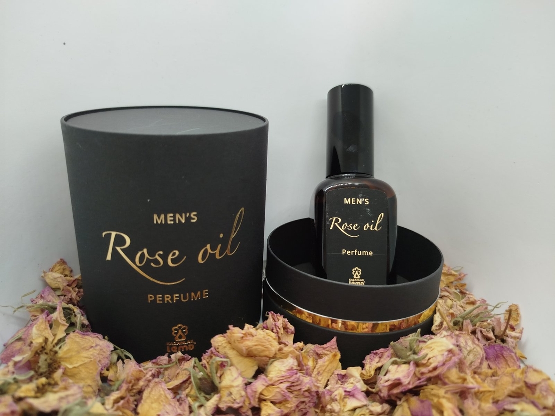 Мъжки парфюм с розово масло 50 ml – Натурален парфюм с Rose Otto в луксозна опаковка