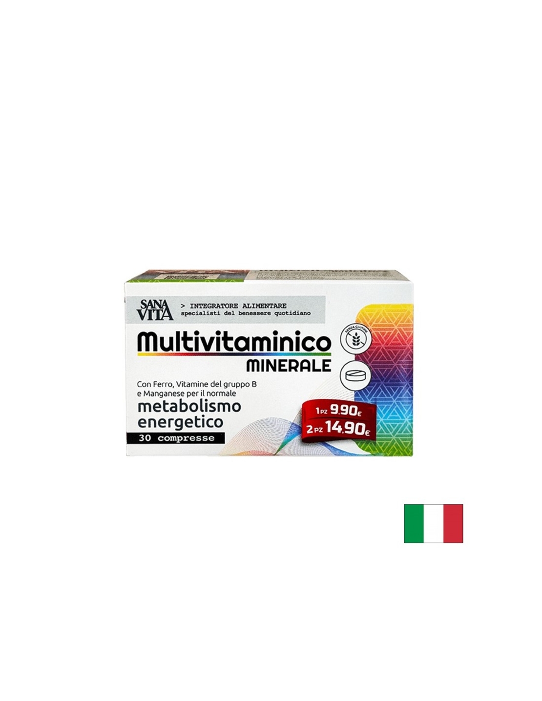 Мултивитамини и минерали Sanavita Мultuivitaminico Minerale, 30 таблетки