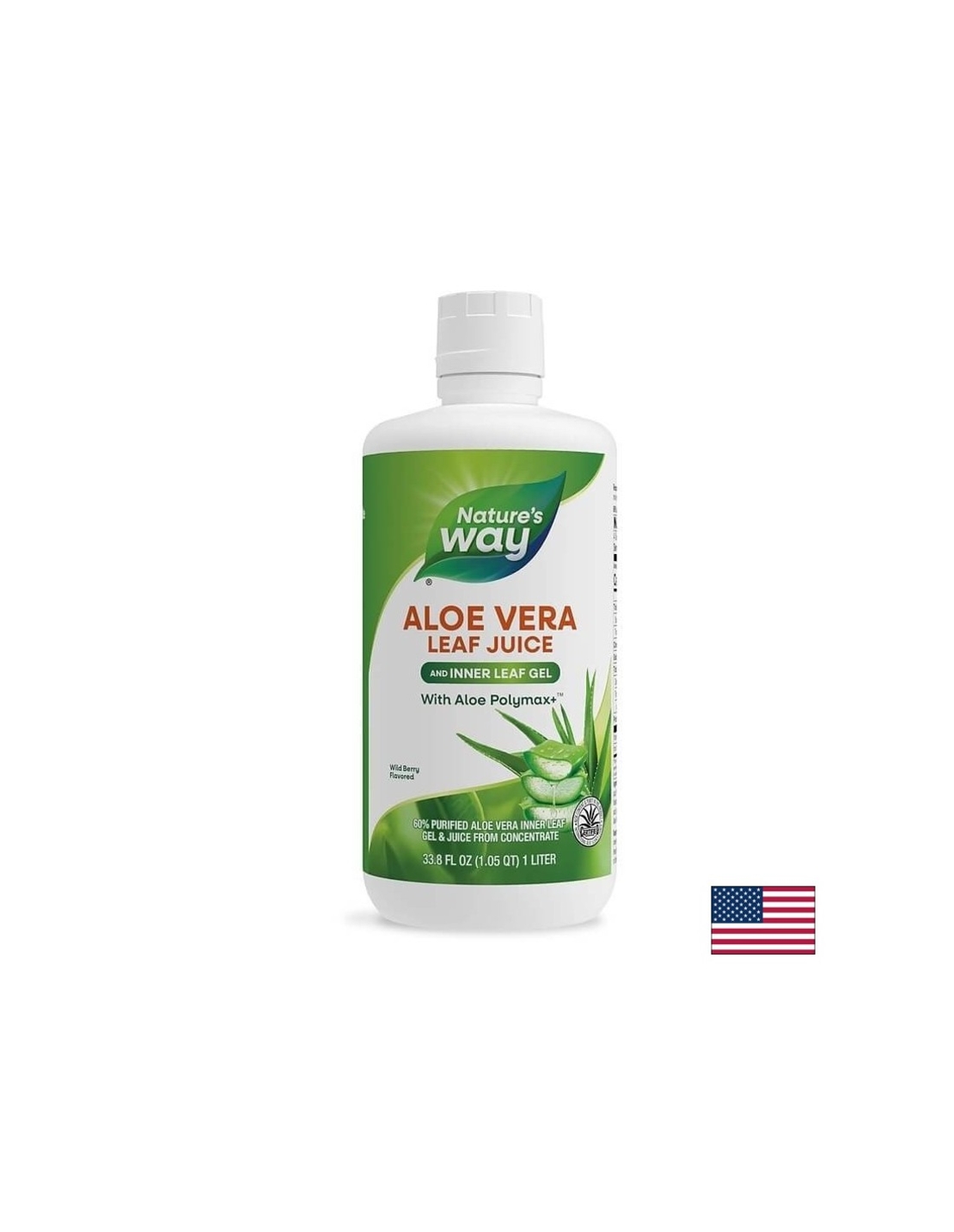 Алое вера (гел и сок) 60% - Оптимално храносмилане и силен имунитет,1L Nature’s Way