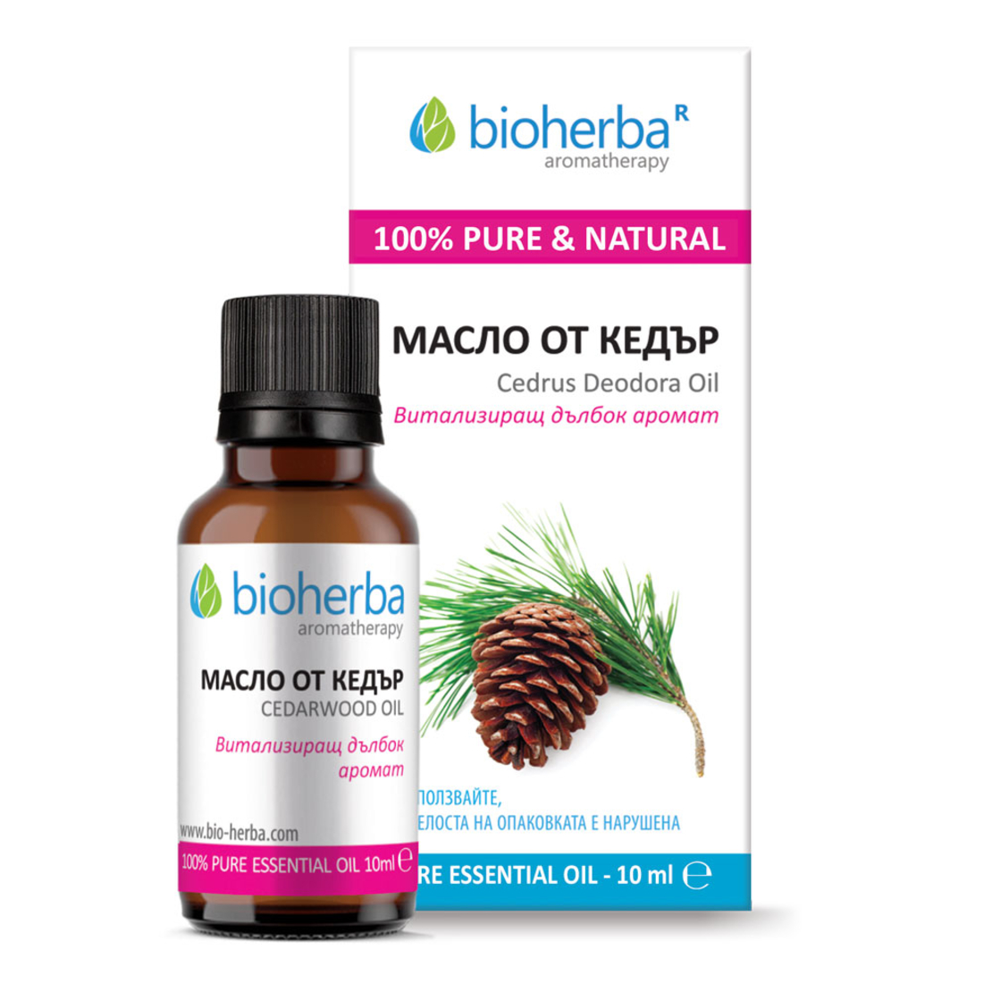КЕДРОВО МАСЛО, Cedarwood essential oil, Биохерба, 10 мл.