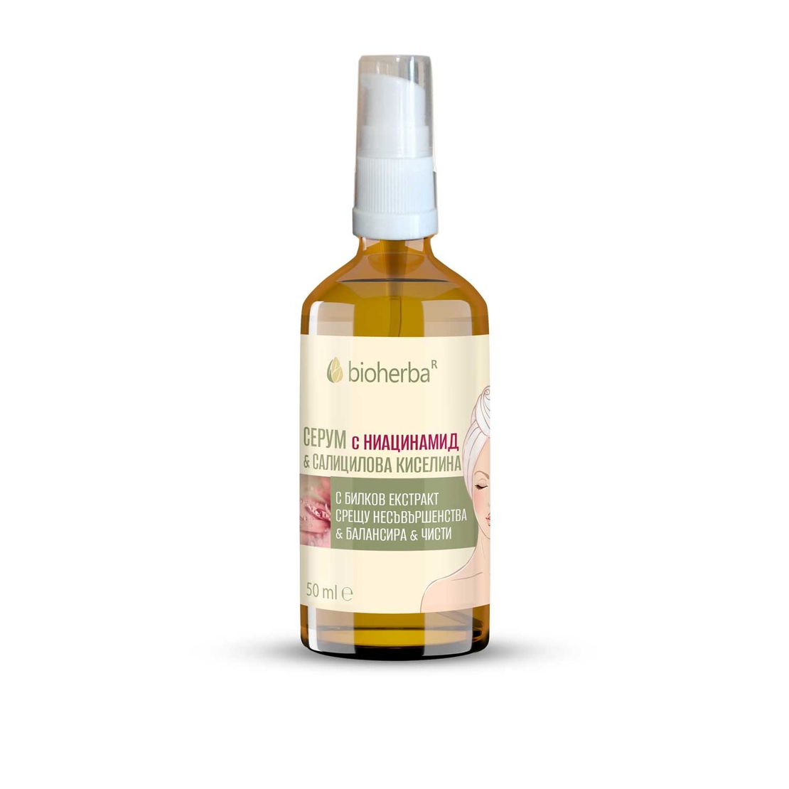 Серум за лице НИАЦИНАМИД и САЛИЦИЛОВА КИСЕЛИНА, 50 мл.