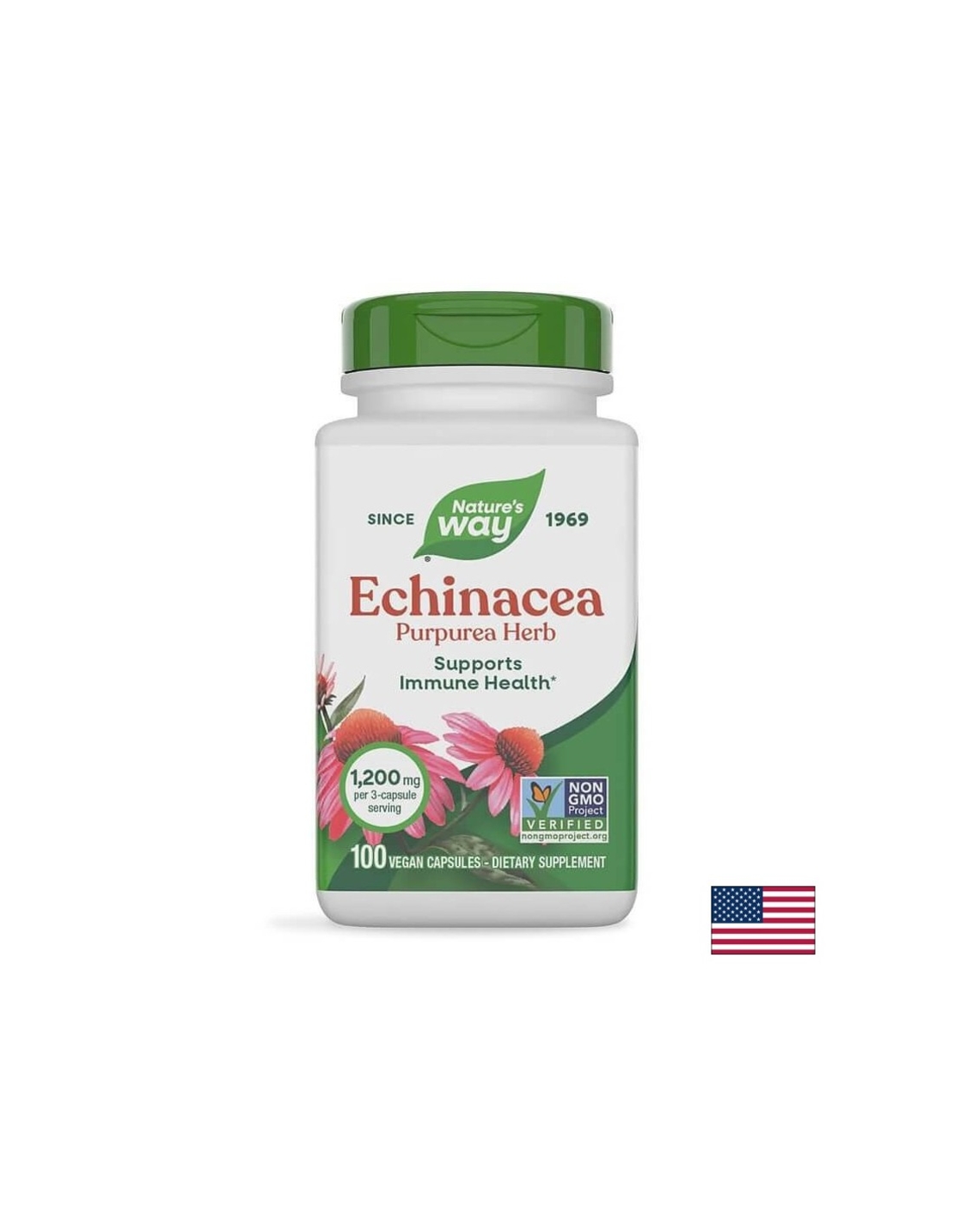 Echinacea Purpurea Herb/ Ехинацея (билка) 400 mg х 100 капсули Nature’s Way
