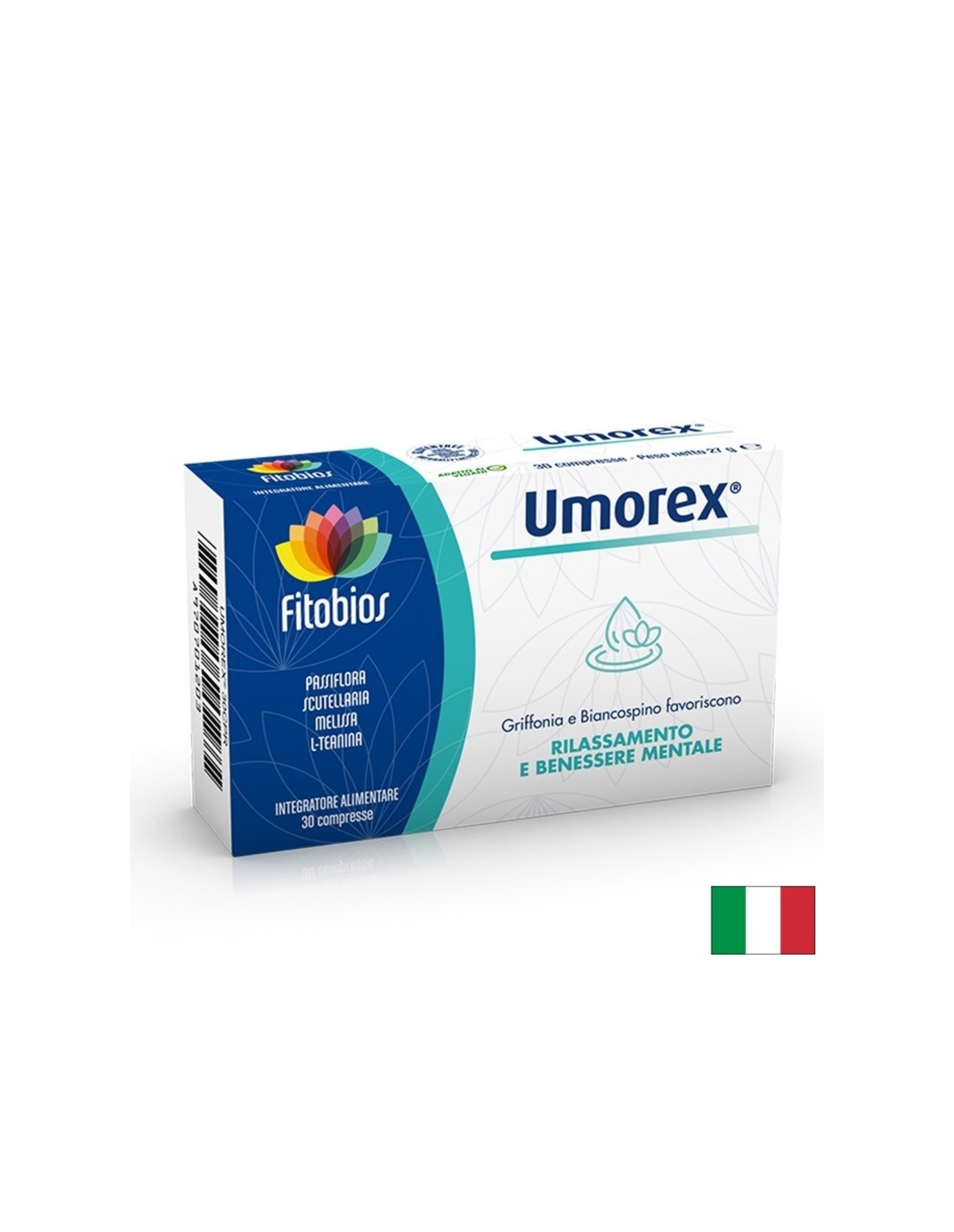 Umorex –  антистрес формула за спокоен ум и добър сън - С шлемник, пасифлора, маточина & 5-HTP, 30 таблетки