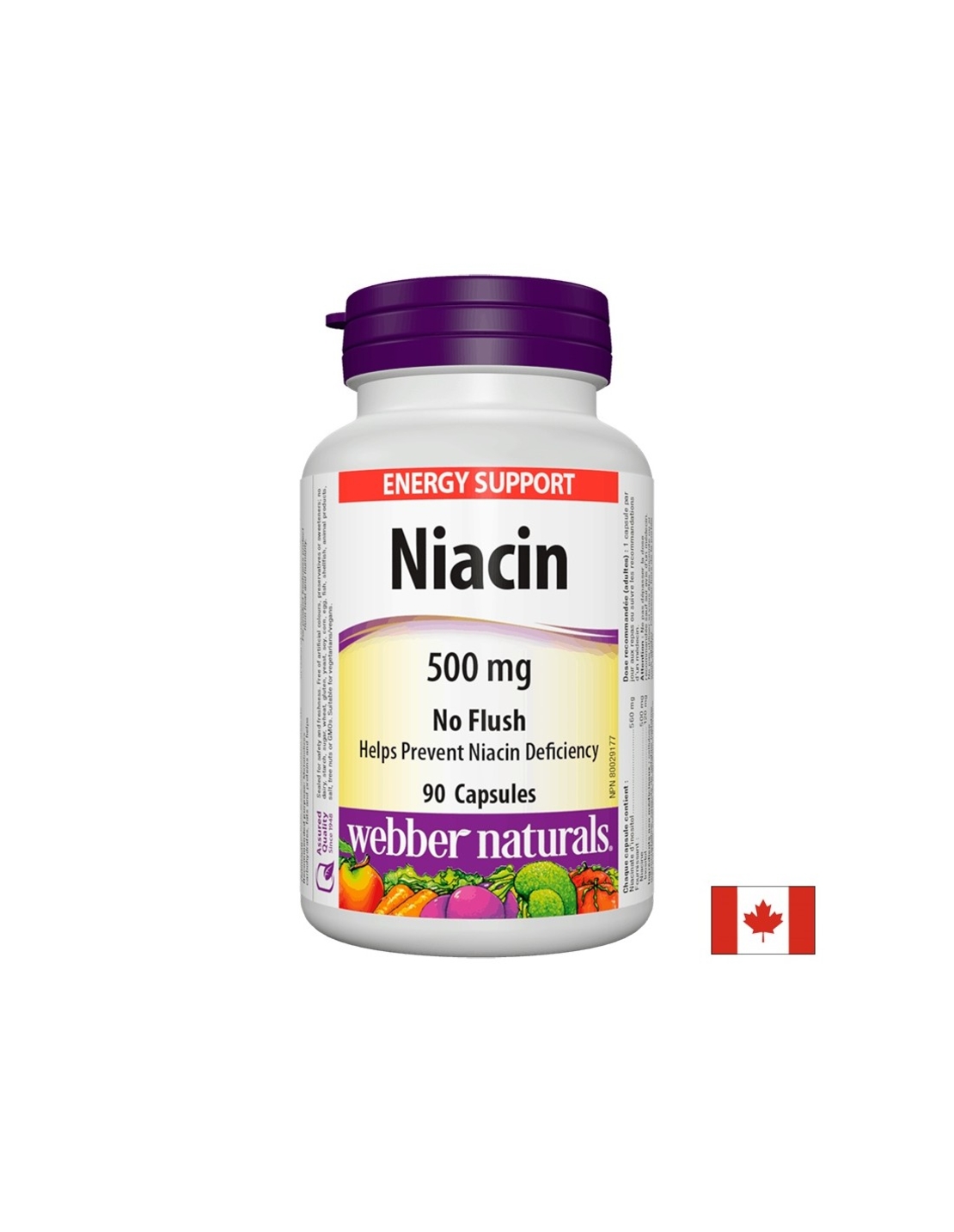 Niacin/ Ниацин 500 mg x 90 капсули Webber Naturals