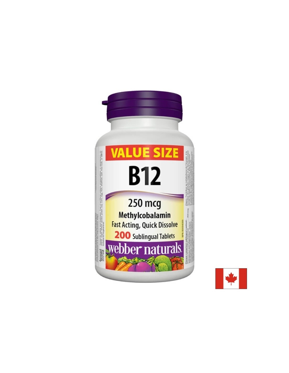 Vitamin B12 Methylcobalamin - Витамин В12 метилкобаламин 250 µg, 200 сублингвални таблетки