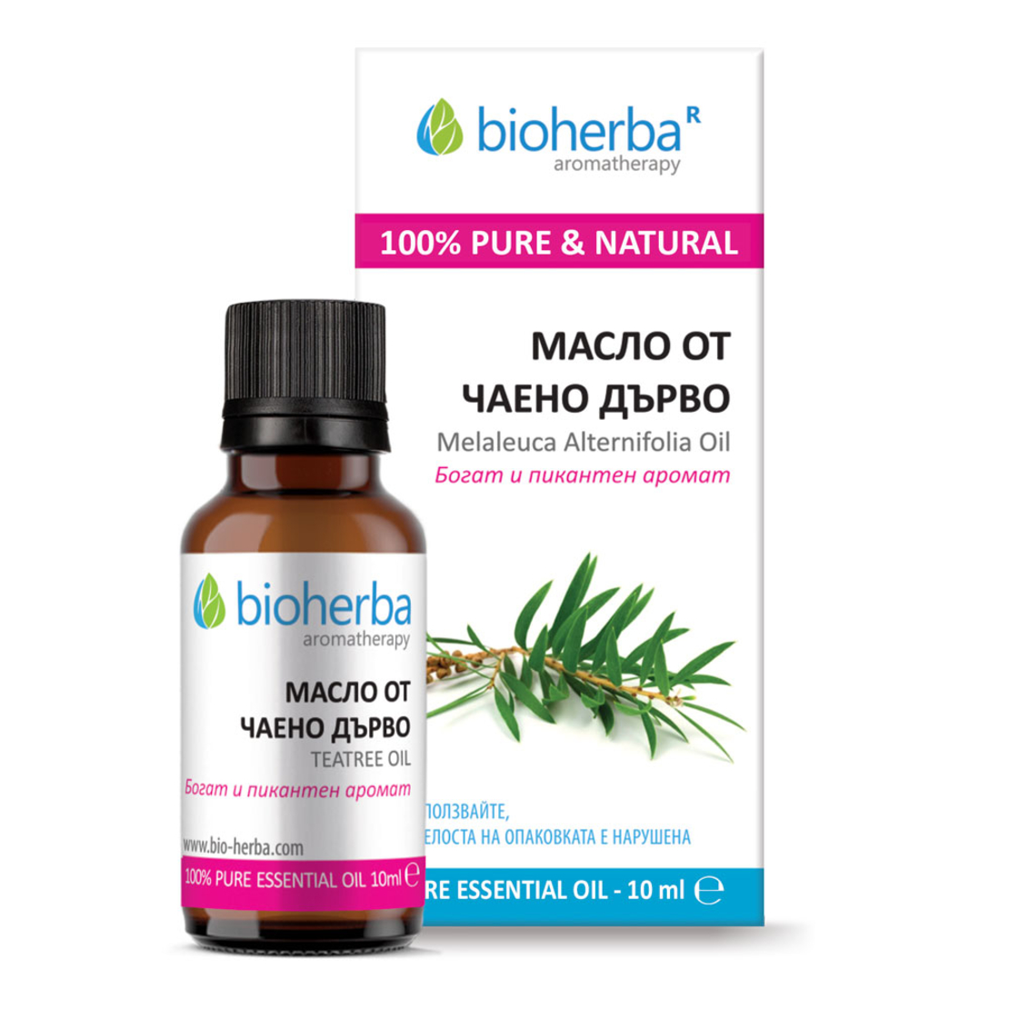 МАСЛО ОТ ЧАЕНО ДЪРВО, Tea Tree essential oil, Биохерба, 10 мл.