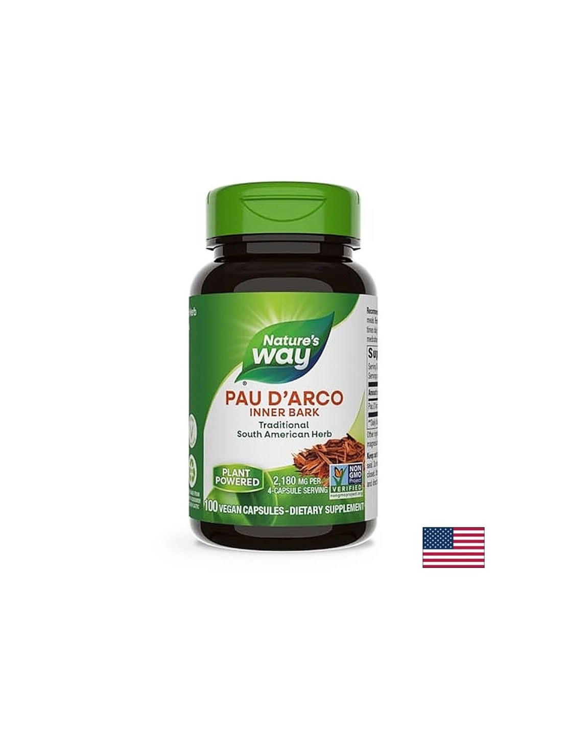 Pau D`Arco Inner Bark/ Мравчено дърво (вътрешна кора) х 100 капсули Nature’s Way