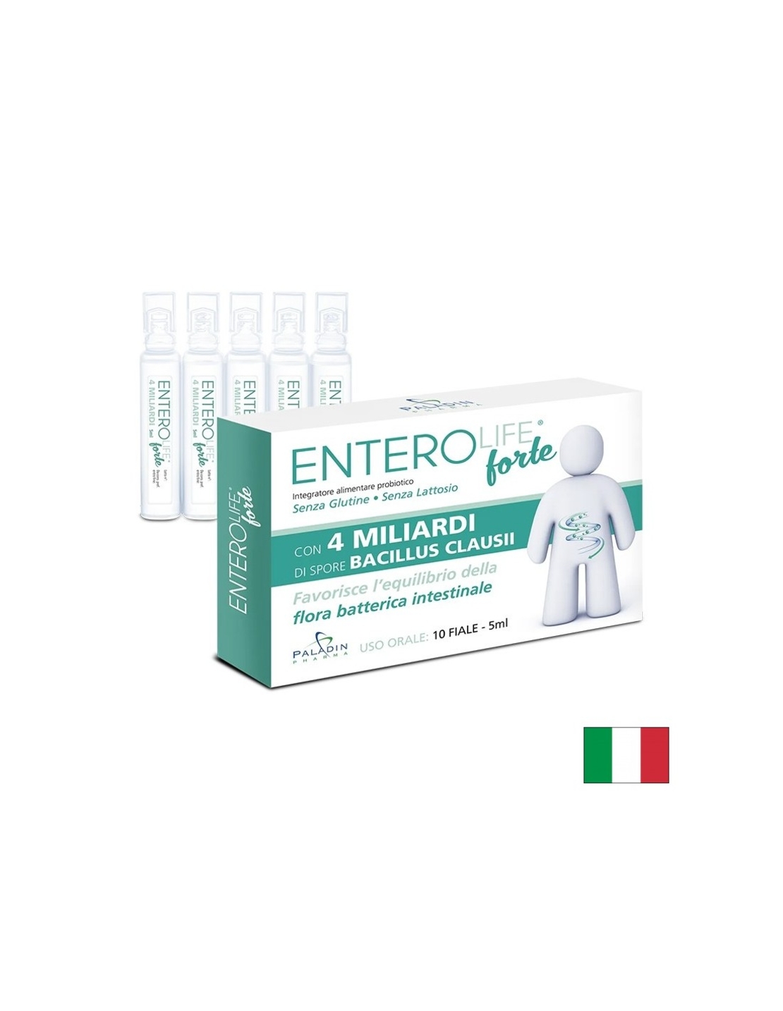 Пробиотик EnteroLife® Форте, 4 млрд. пробиотици, 10 флакона x 5 ml