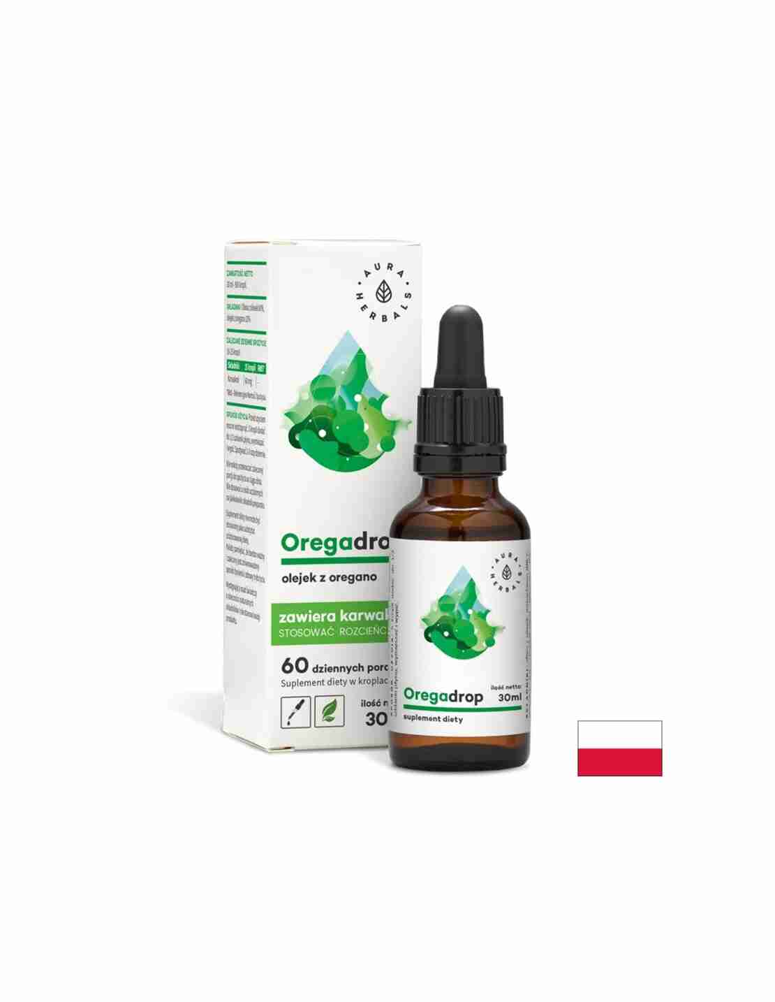 Подпомага стомашно-чревния тракт и дихателната система - Риган (масло), 30 ml капки  Aura Herbals
