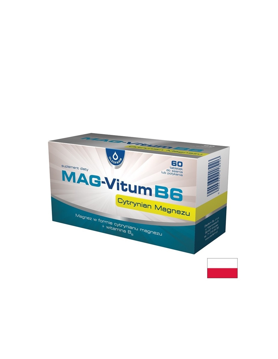 Магнезий 200 mg + Витамин B6 При крампи, стрес и нормализиране на сърдечния ритъм 60 таблетки