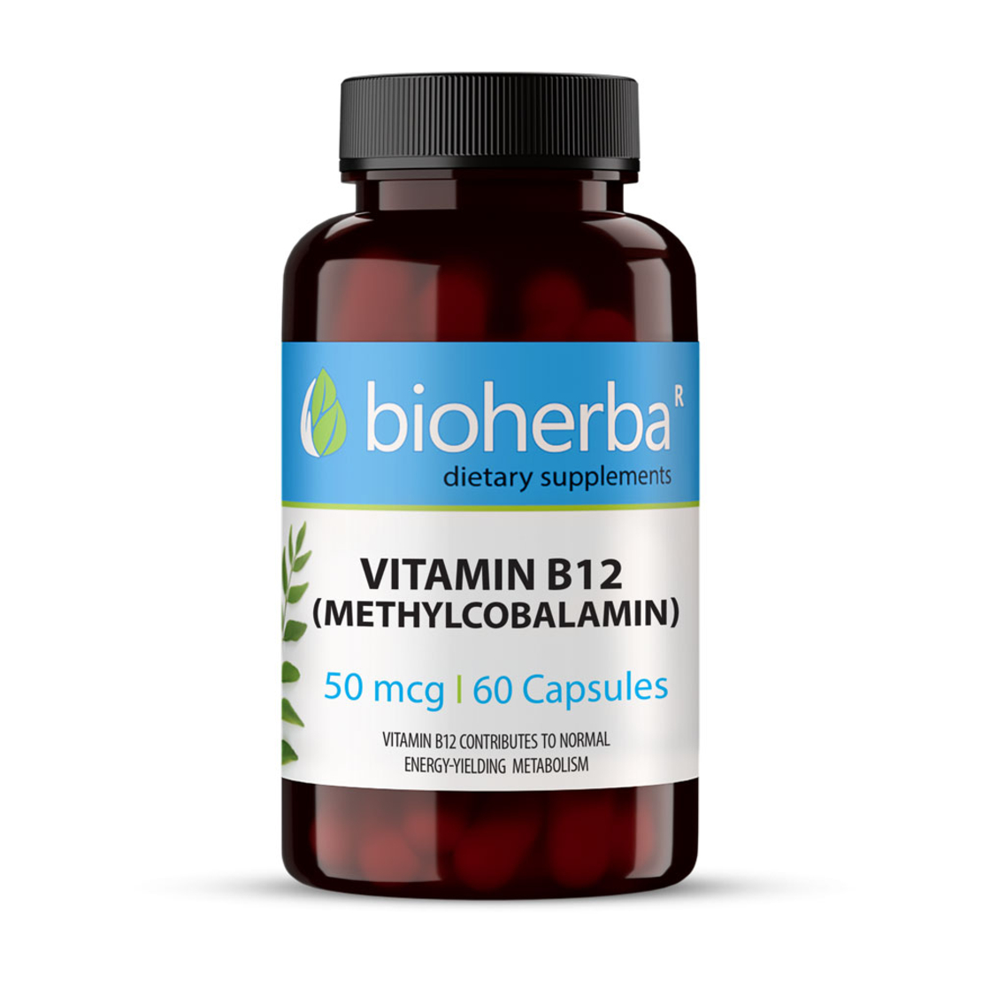 ВИТАМИН B12 МЕТИЛКОБАЛАМИН / VITAMIN B12, 60 капсули, 50 мкг, Биохерба