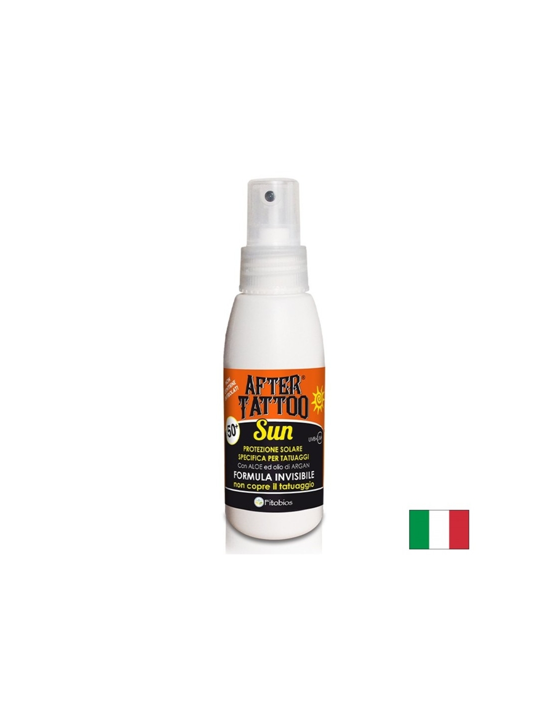 Слънцезащитен спрей SPF 50+ – За татуирана кожа с алое вера и витамин Е, After Tattoo Sun, 75 ml