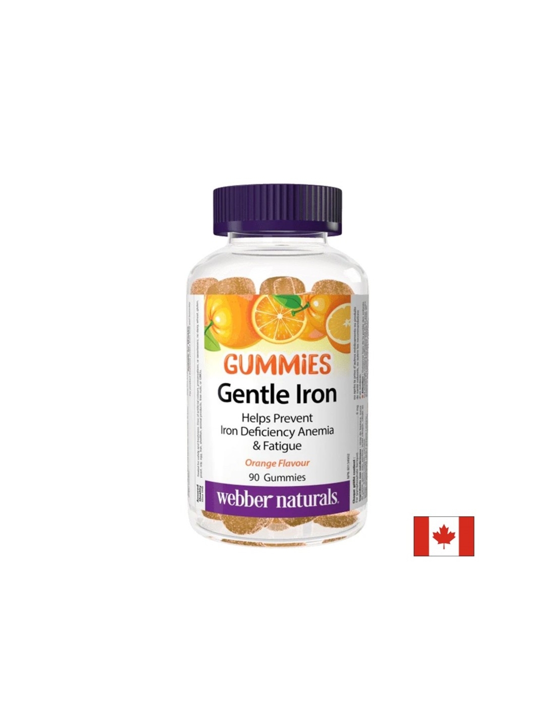 Желязо Гъми 6 mg, 90 желирани таблетки, с вкус на портокал, Webber Naturals