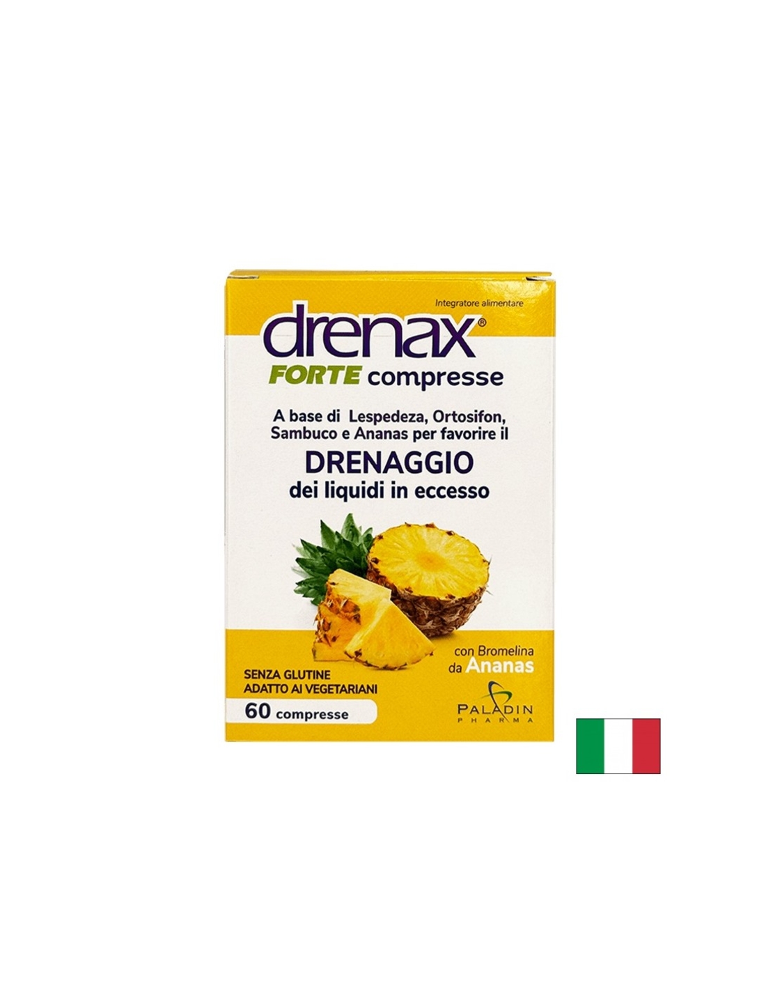 Диуретична формула за добро храносмилане и отслабване - Дренакс - Drenax® Forte с бромелаин и ананас, 60 таблетки