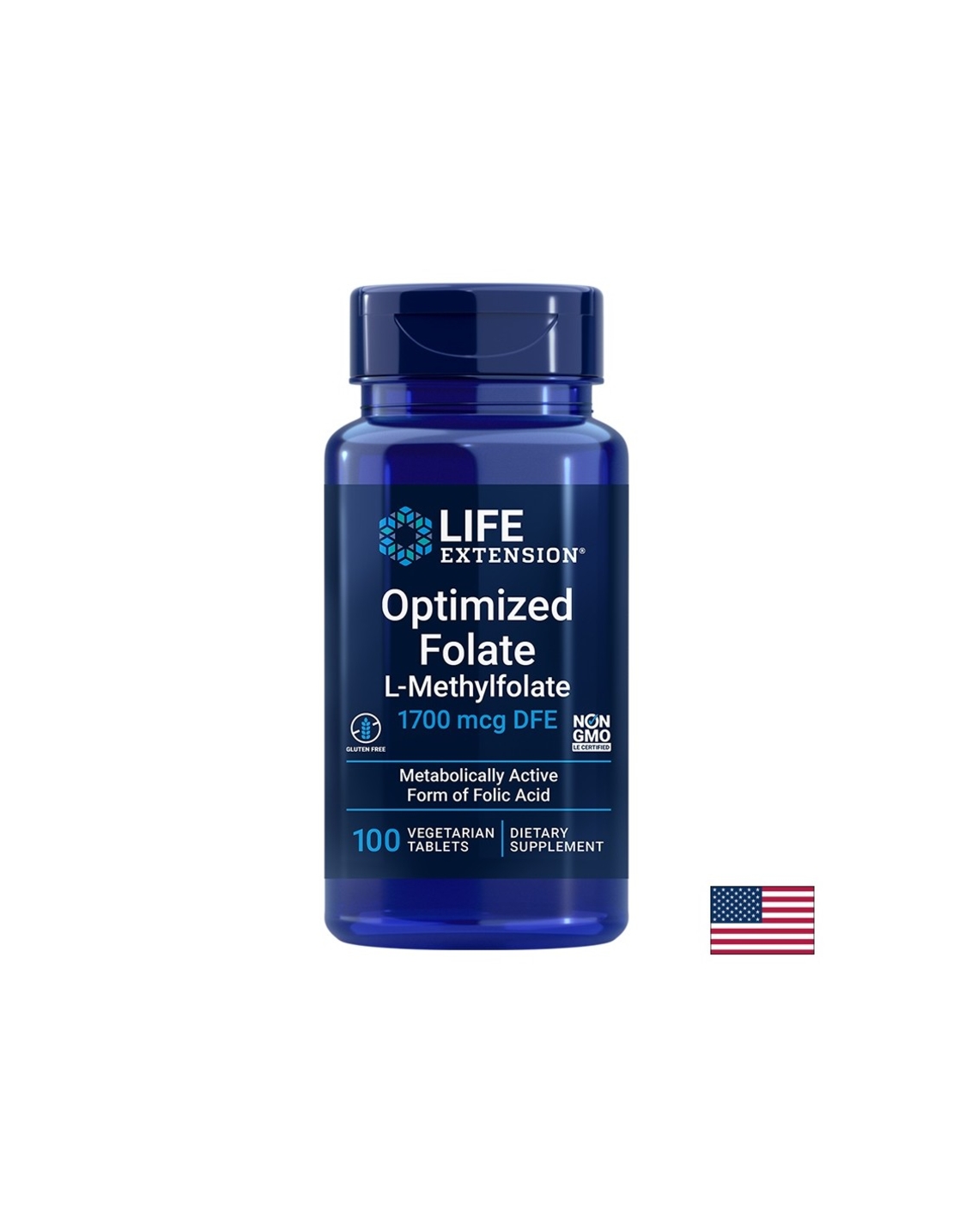 Optimized Folate (L-Methylfolate)/ Фолиева киселина (л-метилфолат) х 100 таблетки