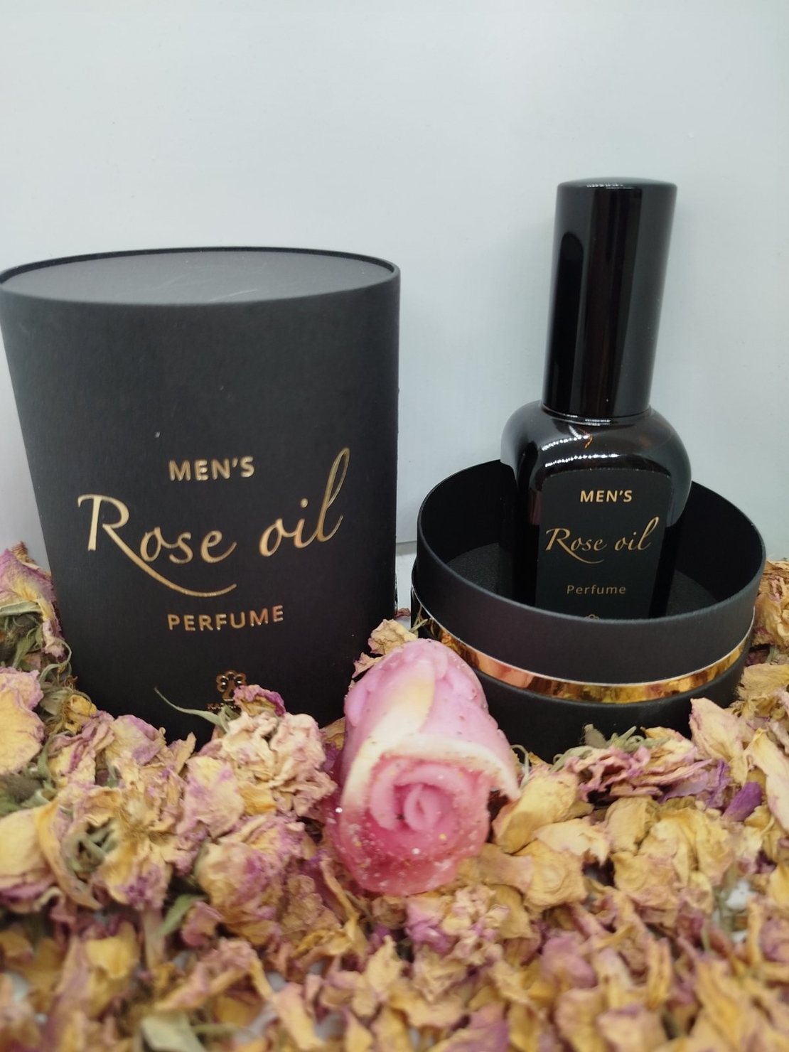 Мъжки парфюм с розово масло 50 ml – Натурален парфюм с Rose Otto в луксозна опаковка
