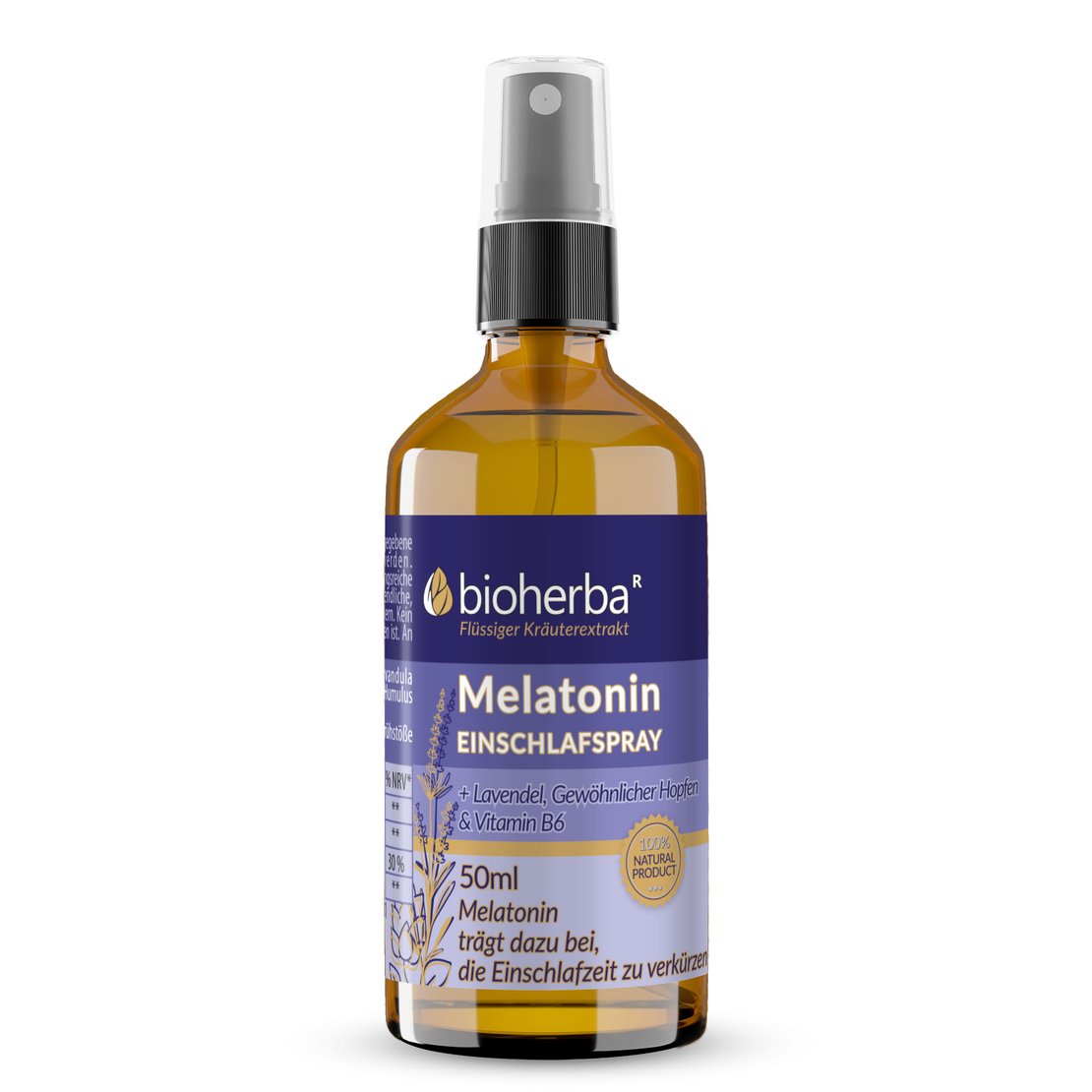 МЕЛАТОНИН СПРЕЙ ЗА СЪН, с Мелатонин, Лавандула, Хмел, 50 мл, Биохерба