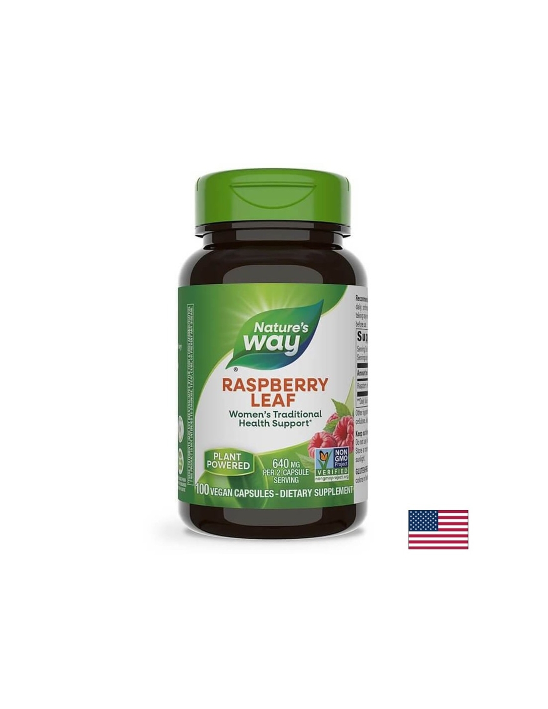 Raspberry Leaf/ Малина (лист) 450 mg x 100 капсули Nature’s Way