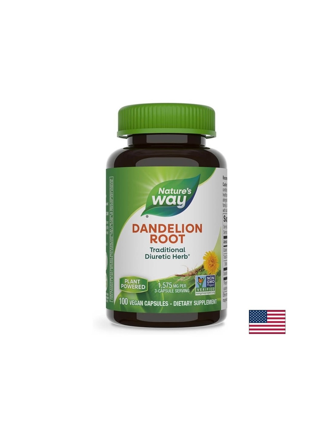 Dandelion Root/ Глухарче (корен) 525 mg х 100 капсули Nature’s Way