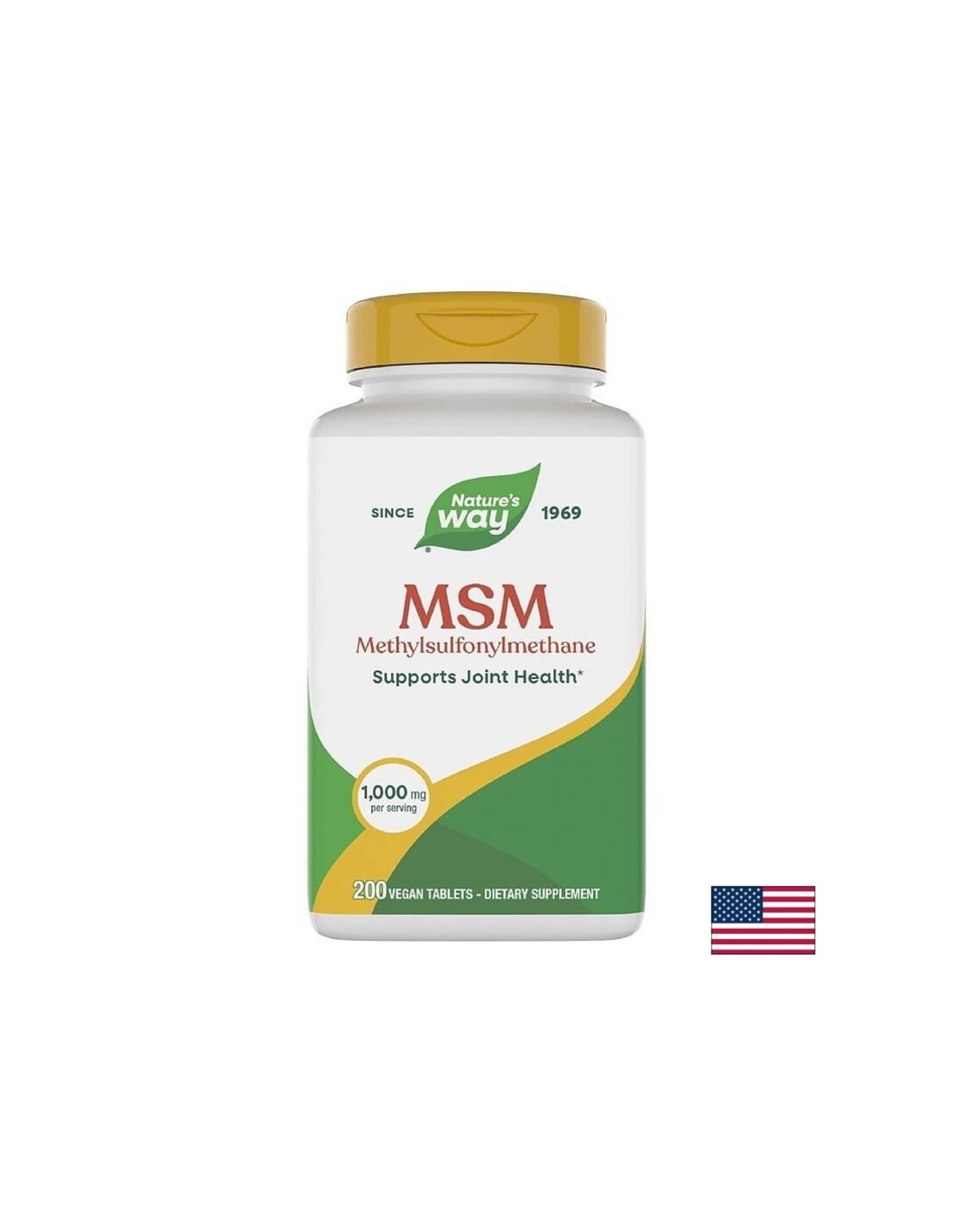 MSM/ МетилСулфонилМетан като OptiMSM® 1000 mg x 200 таблетки Nature’s Way