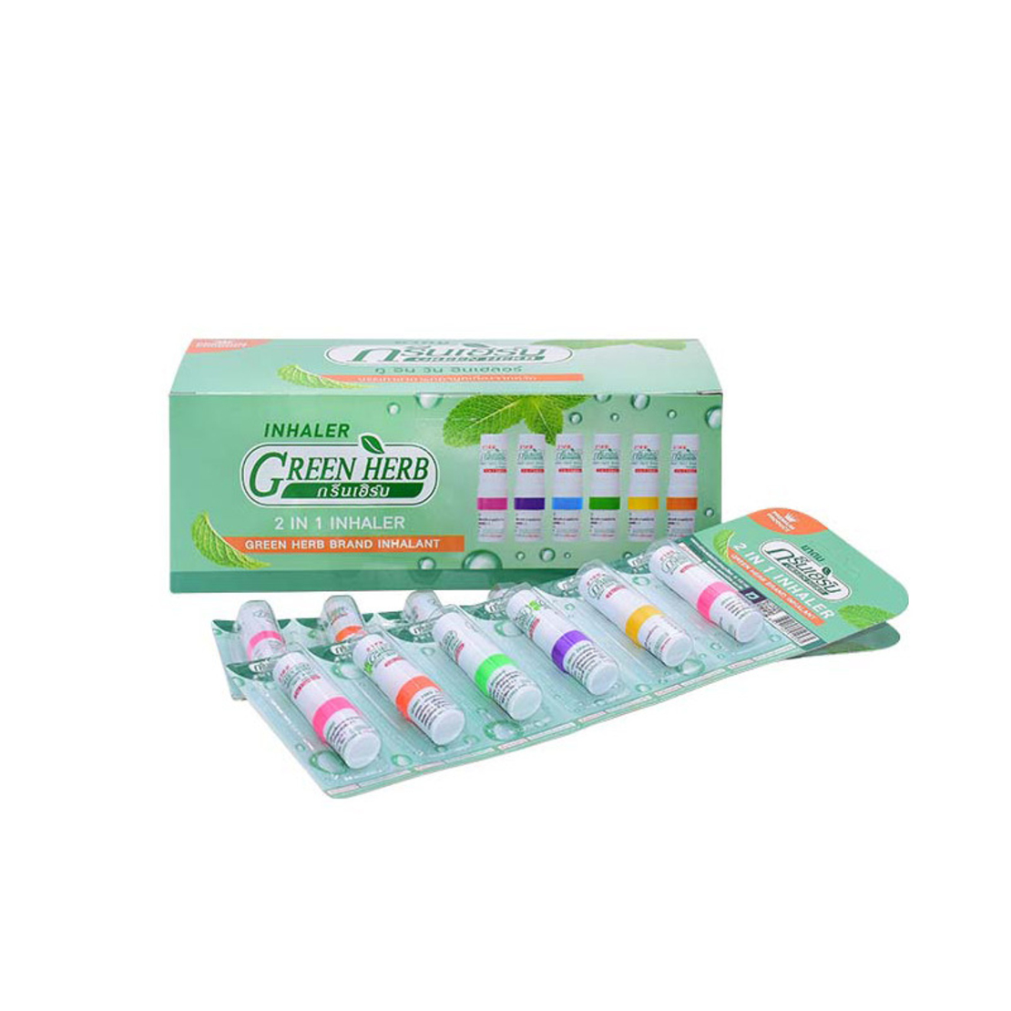 Инхалатор 2 в 1 с натурални масла, Грийн Херб, 1 бр.