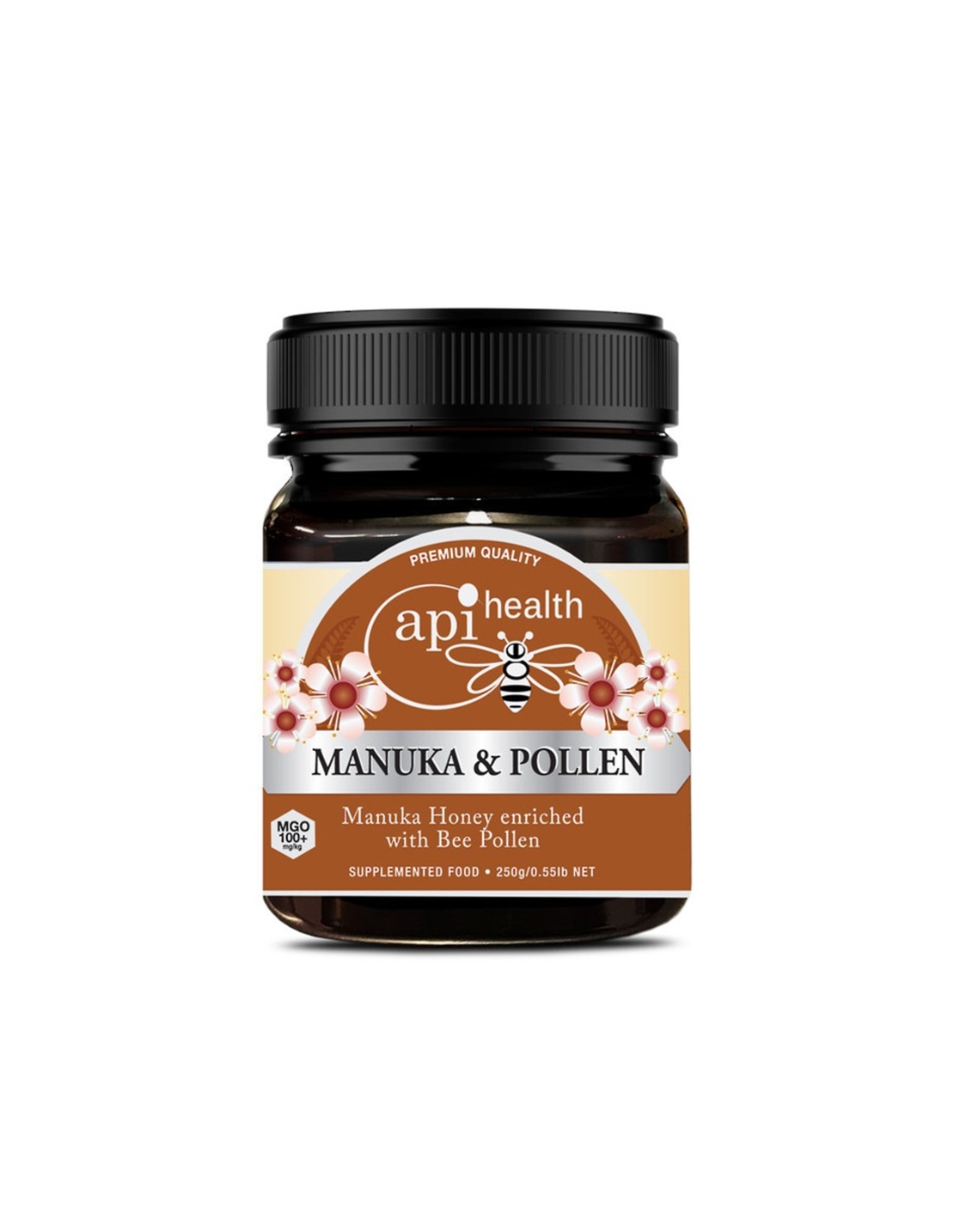 Мед от манука MGO 100+ с пчелен прашец, 250 g
