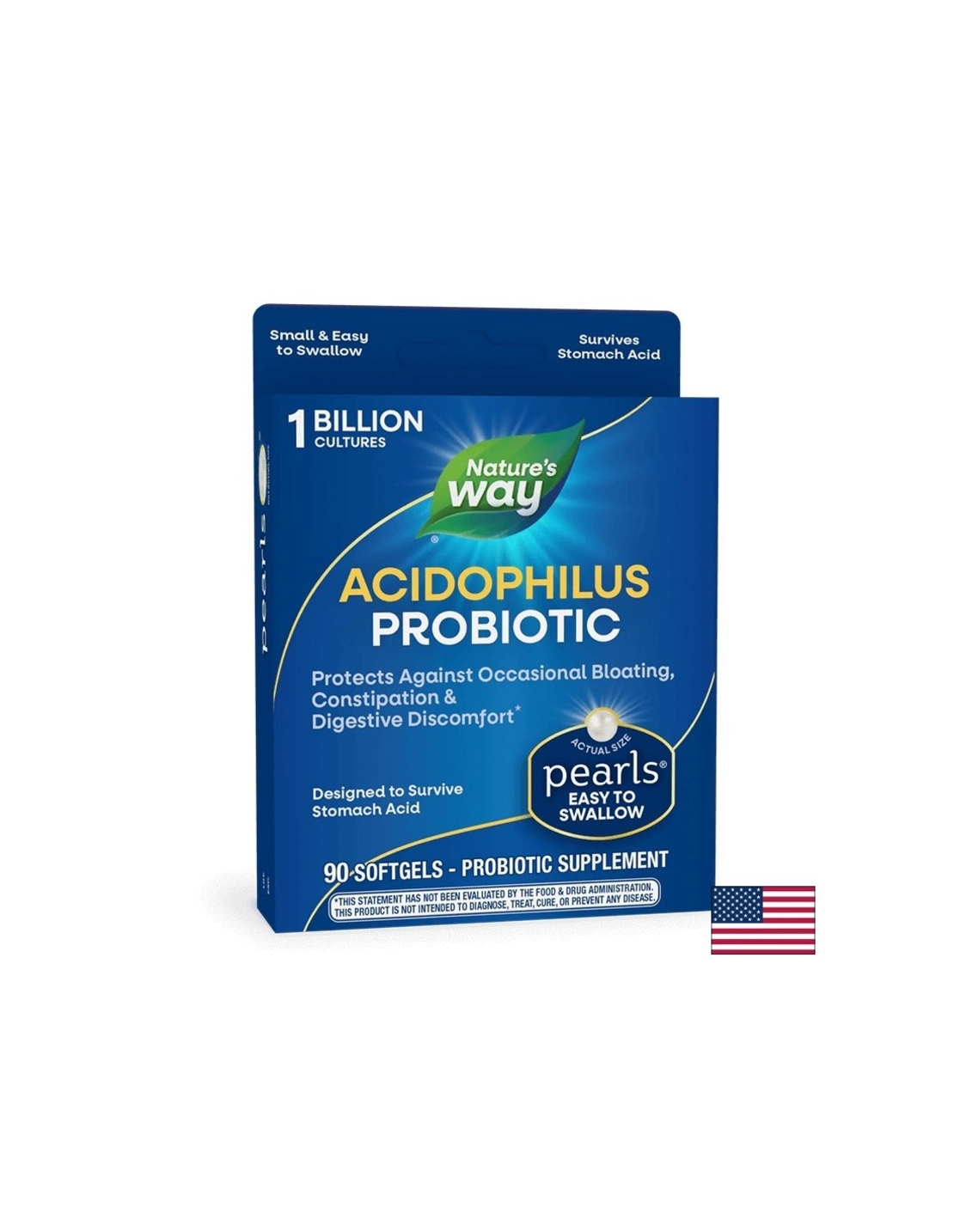 Pearls® Probiotic/ Пърлс® Пробиотик, 1 млрд. активни пробиотици x 90 софтгел капсули Nature’s Way
