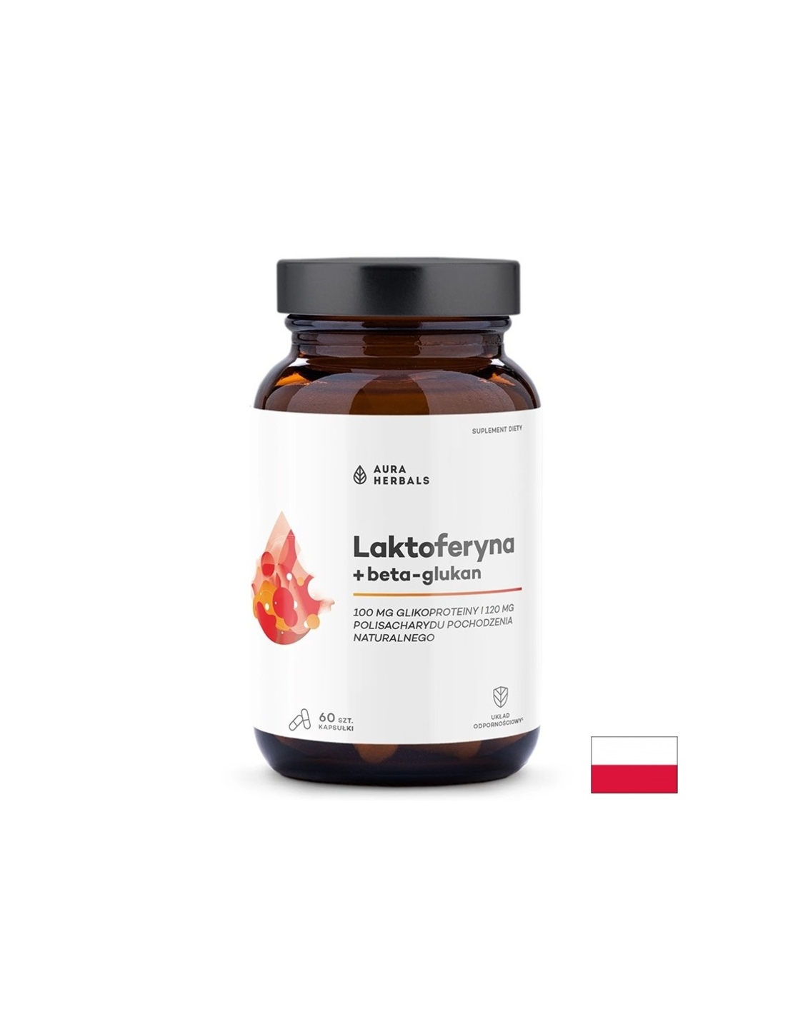Бета-глюкан 120 mg + Лактоферин 100 mg + Витамин C 40 mg Силен имунитет и защита срещу бактерии и вируси 60 капсули