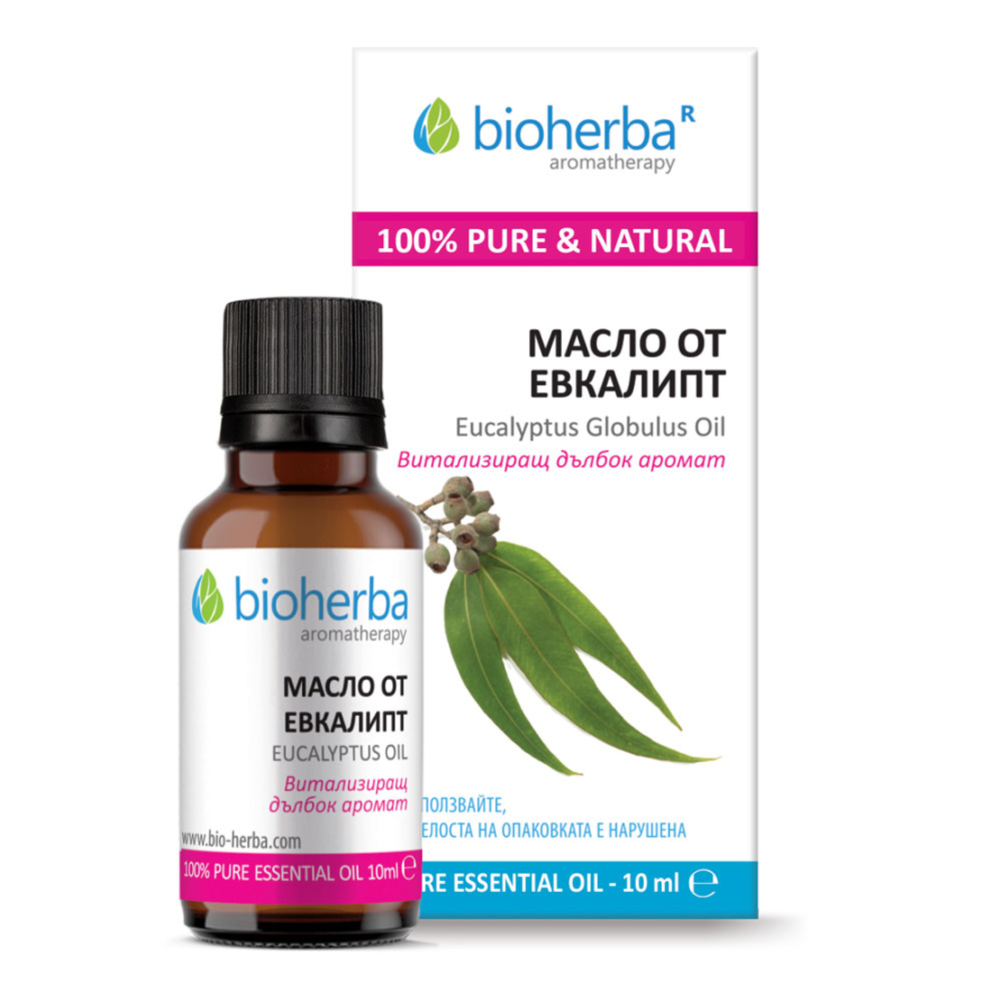 МАСЛО ЕВКАЛИПТ, Eucalyptus essential oil, Биохерба, 10 мл.