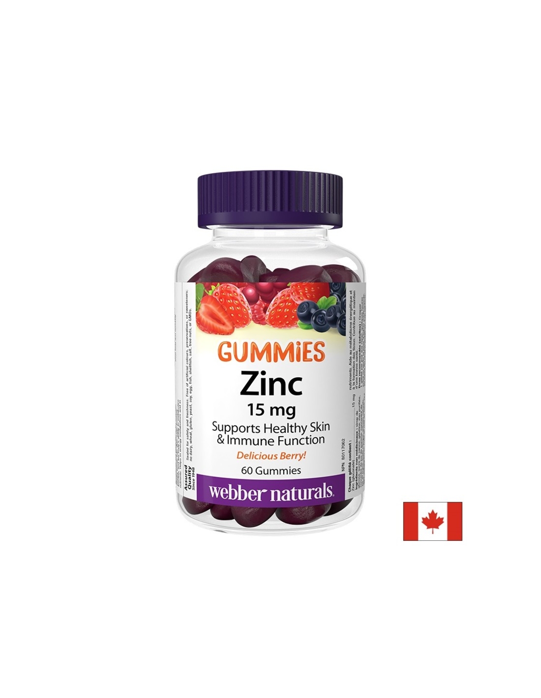 Имунитет - Цинк (глюконат) Гъми 15 mg, 60 желирани таблетки с плодов вкус