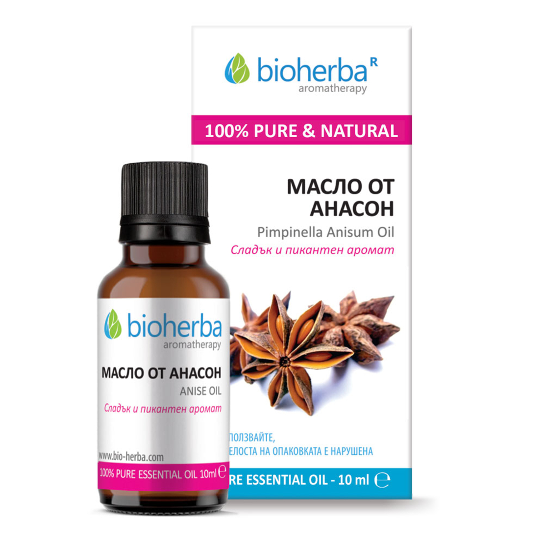 МАСЛО ОТ АНАСОН, Anise еssential oil, Биохерба, 10 мл.