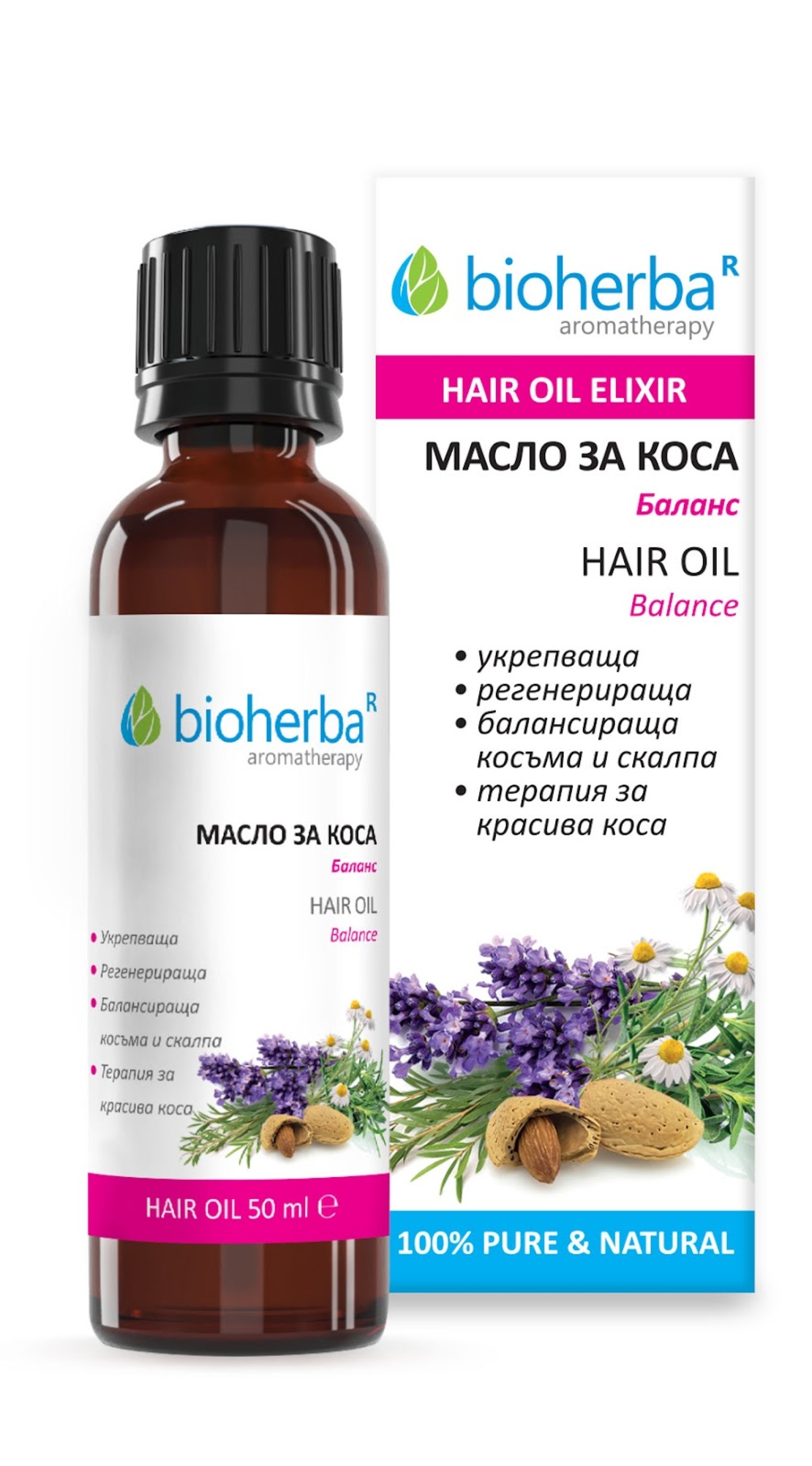 Баланс (масло против пърхот), смес от етерични и базови масла, 50 мл