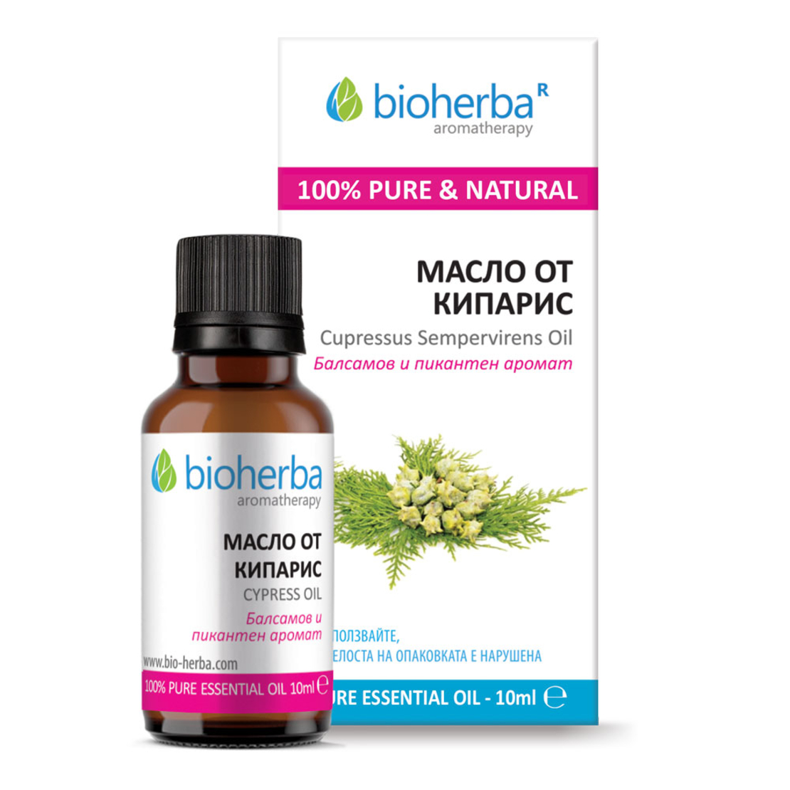 МАСЛО ОТ КИПАРИС, Cypress essential oil, Биохерба, 10 мл.