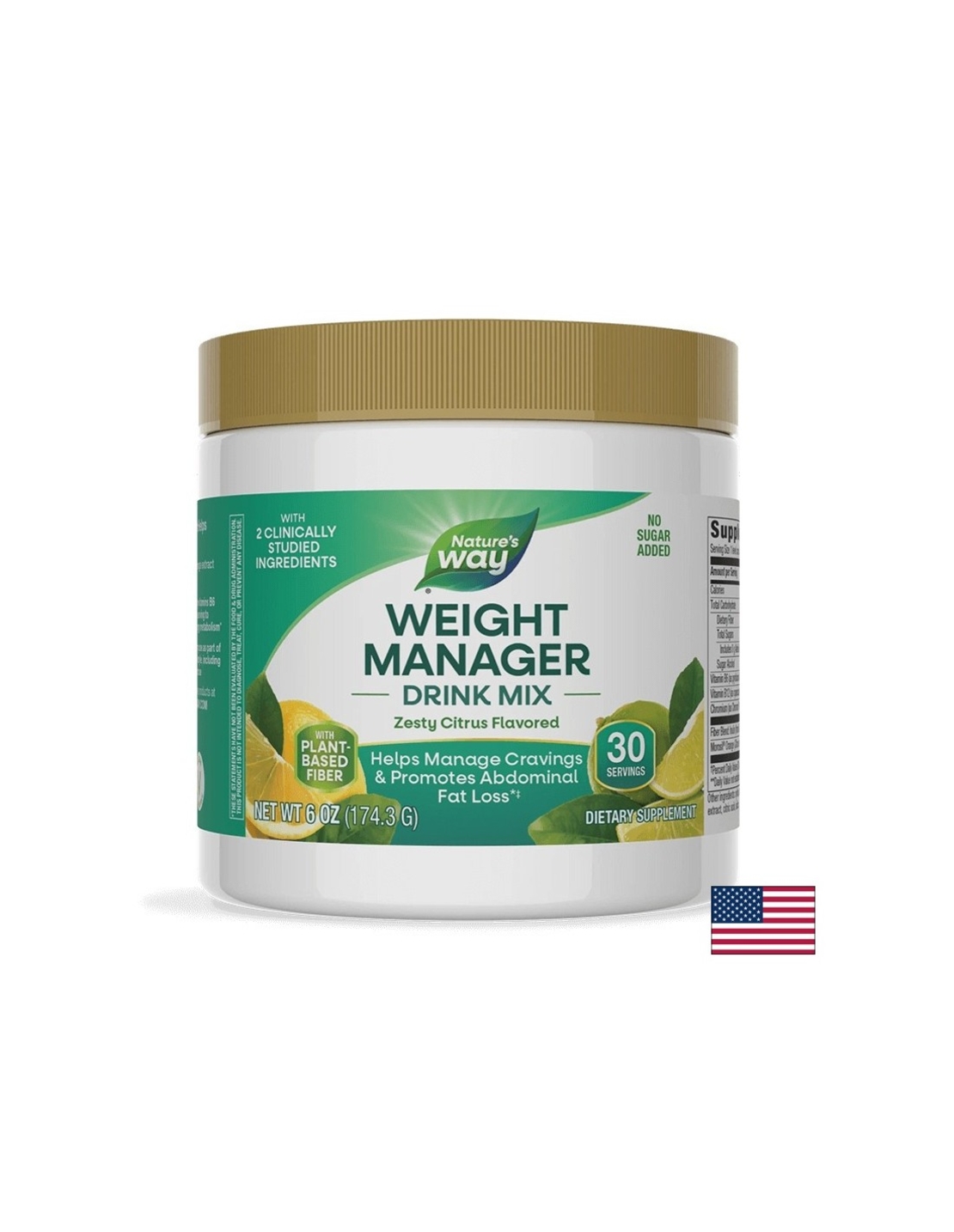 Формула за контрол на апетита, теглото и коремните мазнини - Weight Manager - 174.3 g прах, с вкус на цитрусови плодове