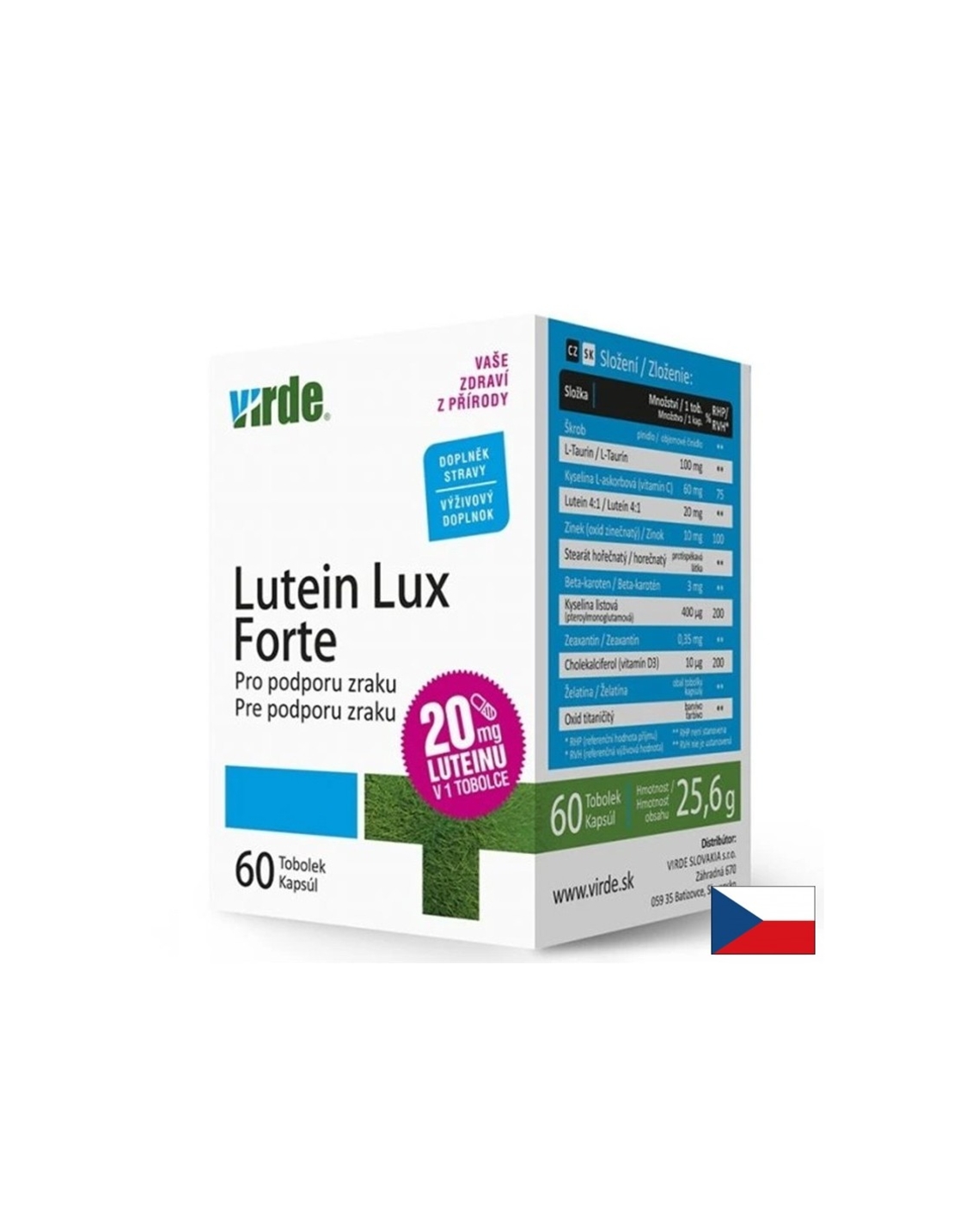 Lutein Lux Forte Лутеин, зеаксантин и цинк за добро зрение и защита на очите 60 капсули