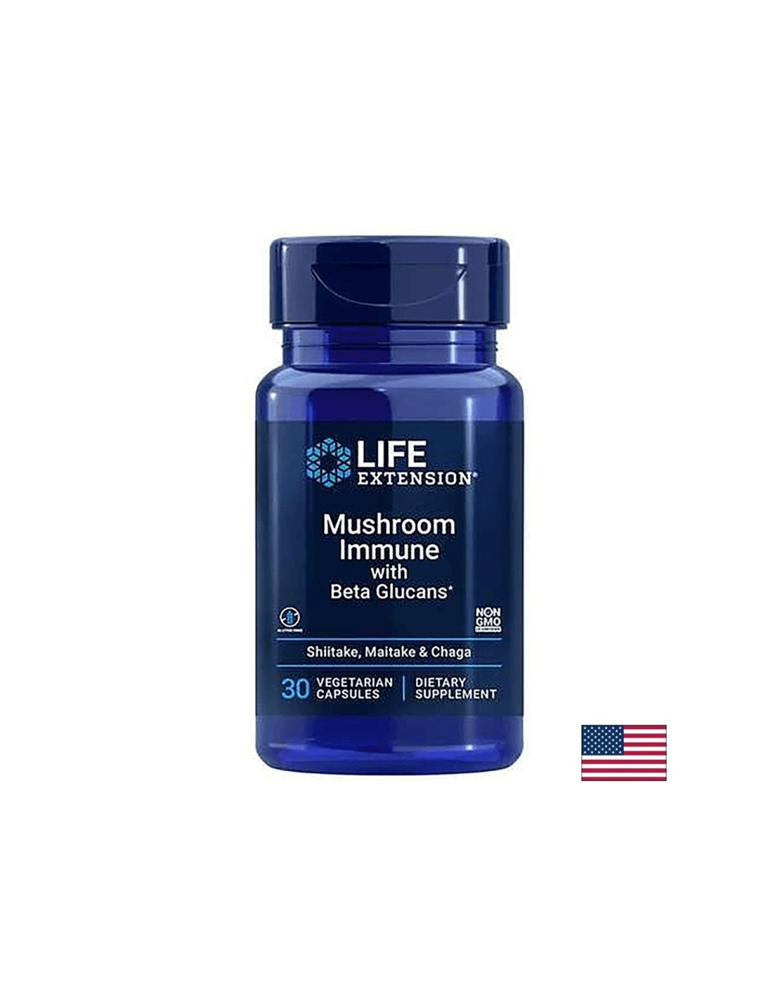 Mushroom Immune with Beta Glucans / Медицински гъби и бета глюкани, 30 капсули