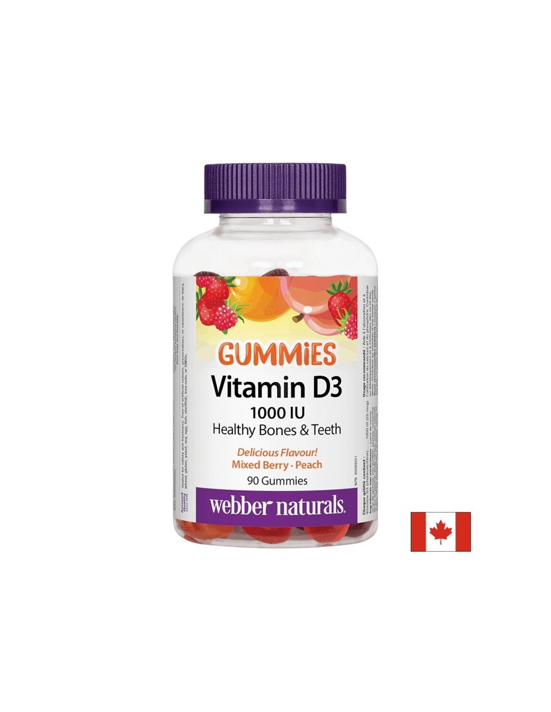 Vitamin D3 Gummies / Витамин D3, 1000 IU, 90 желирани таблетки