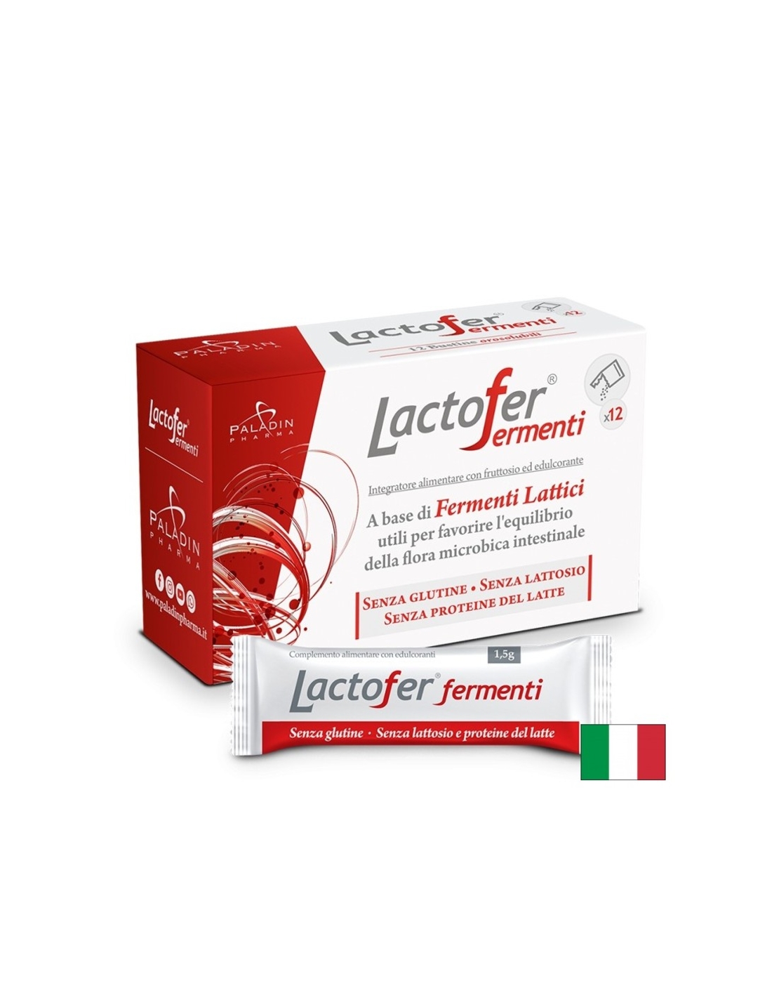 Пробиотик Lactofer® (Лактофер) - Облекчение при запек, подуване и тежест, 5 милиарда живи култури, 12 сашета