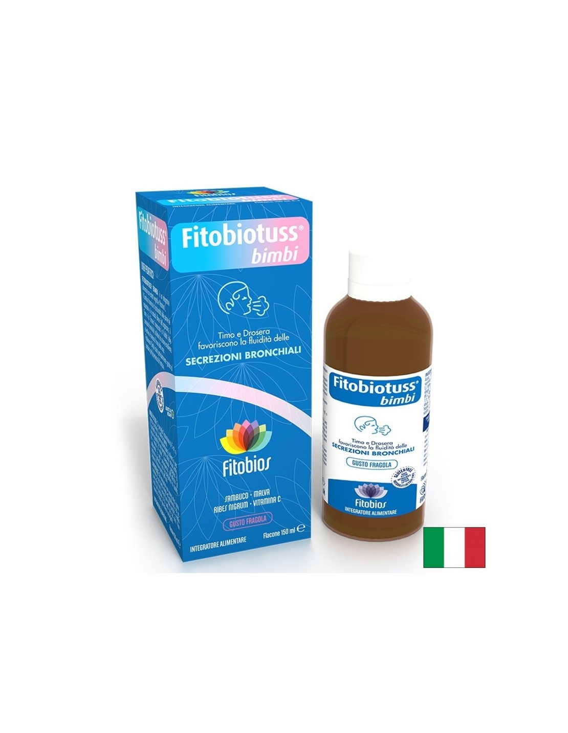 Fitobiotuss Bimbi – Сироп за кашлица за деца и възрастни, с мащерка и бъз, 150 ml