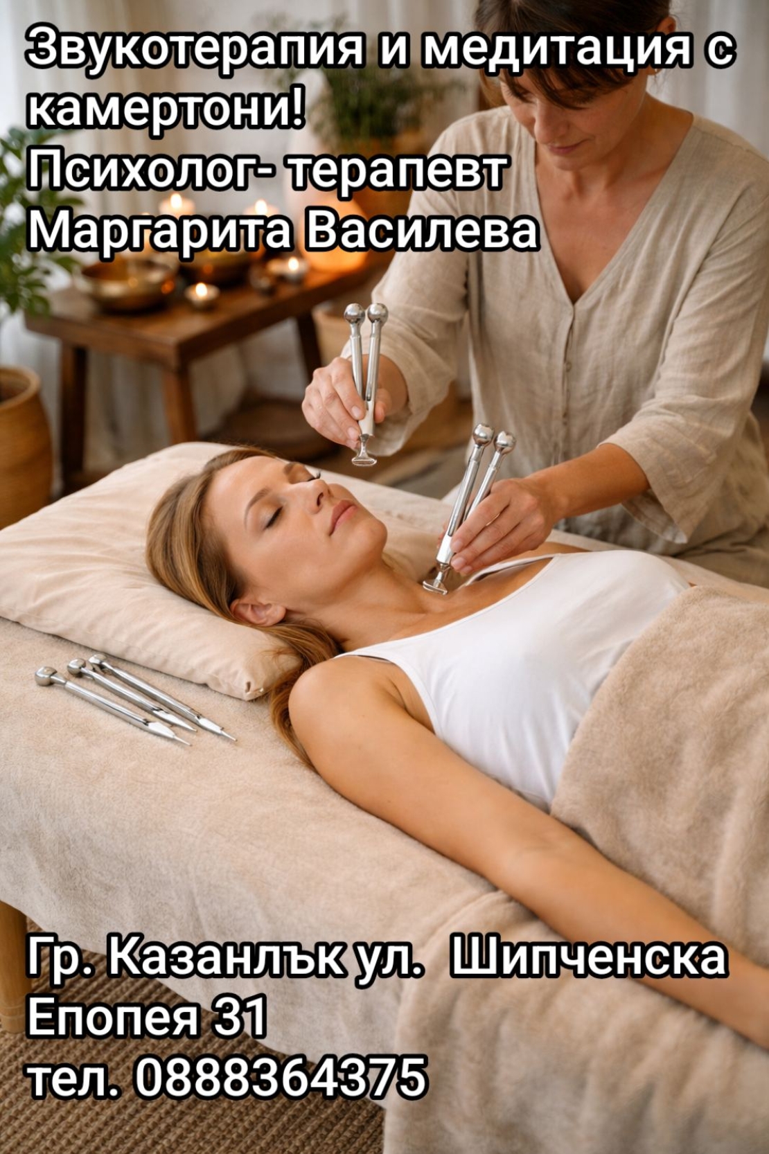 Звукотерапия и медитация с камертони