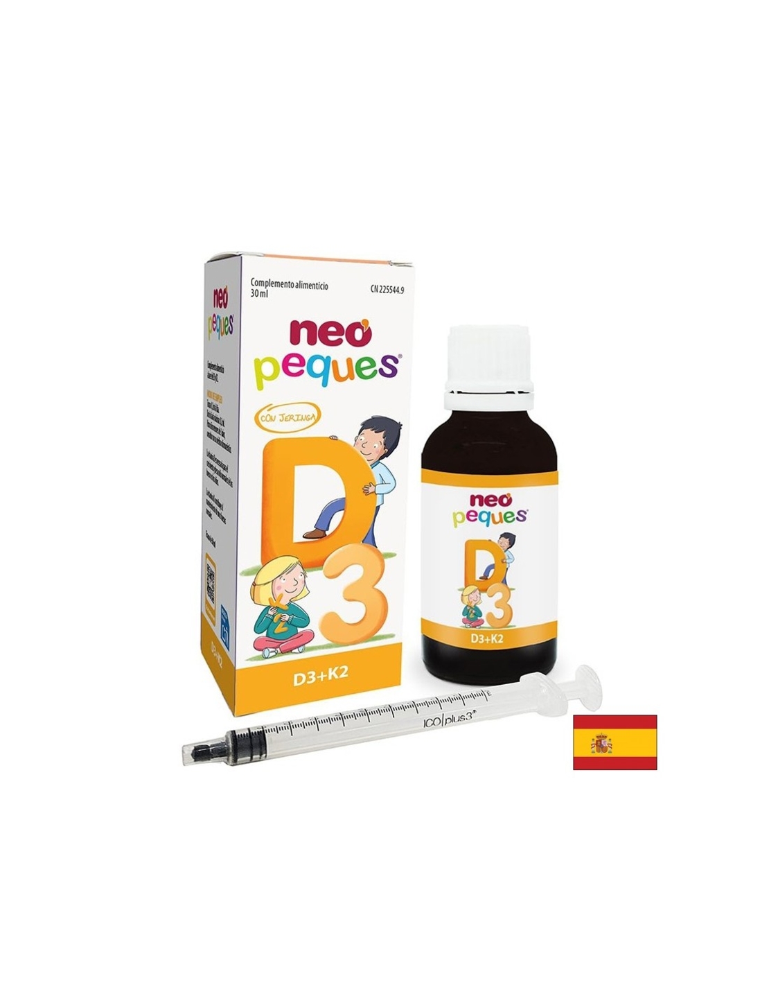 Витамин D3 10 µg и K2 22.5 µg – Кости и зъби при деца, 30 ml капки