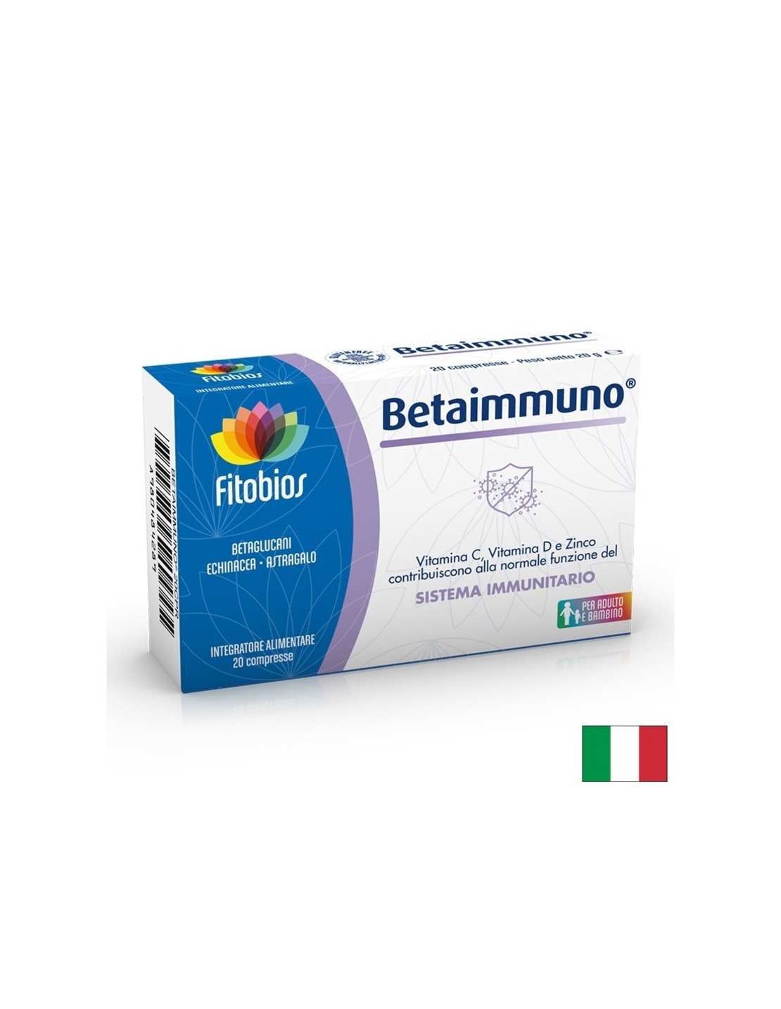 Бетаимуно Ехинацея 200 mg + Витамин C 100 mg x 20 таблетки