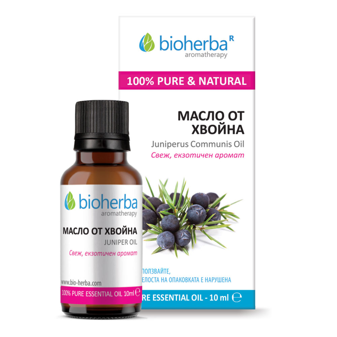 МАСЛО ОТ ХВОЙНА, Juniperus essential oil, Биохерба, 10 мл.