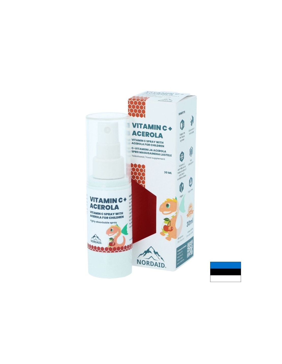 Имунитет - Витамин С + Ацерола, спрей с вкус на касис 30 ml/ 200 впръсквания Nordaid