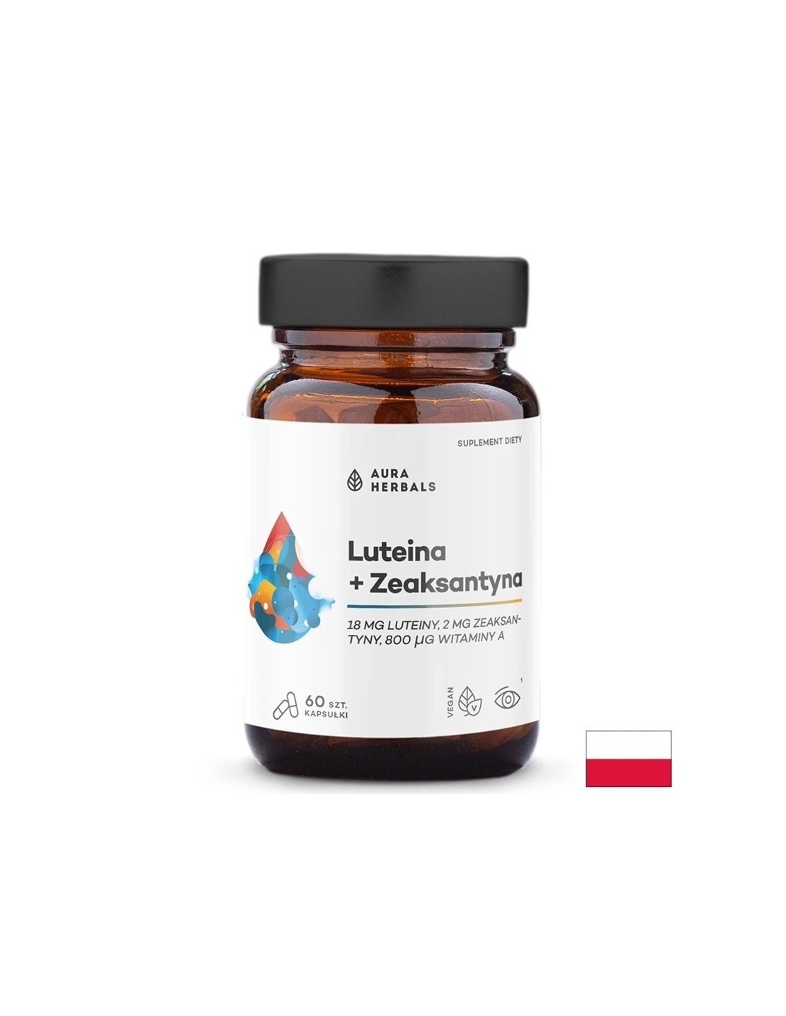 Лутеин 18 mg + Зеаксантин 2 mg Поддържане на зрението и защита от синя светлина 60 капсули