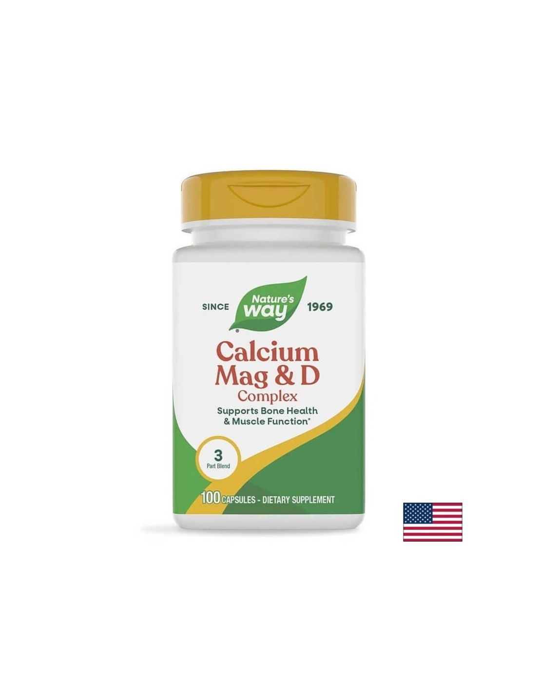 Calcium Magnesium & D/ Калций с Магнезий и Витамин D х 100 капсули Nature’s Way